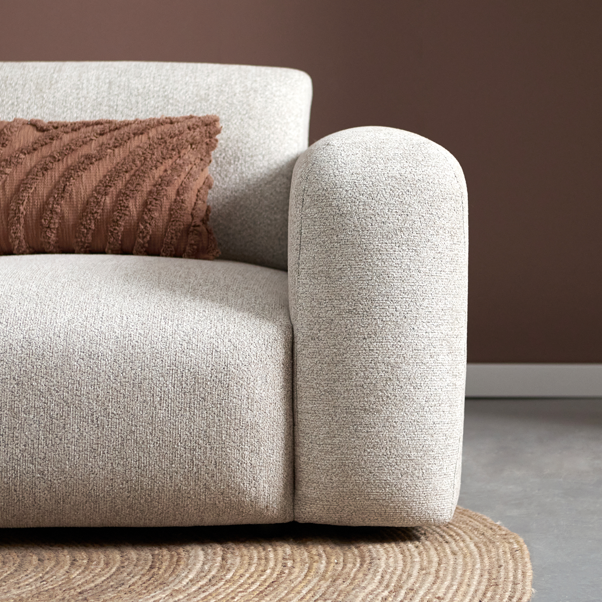 Riva Hoekbank Beige, Chaise Longue