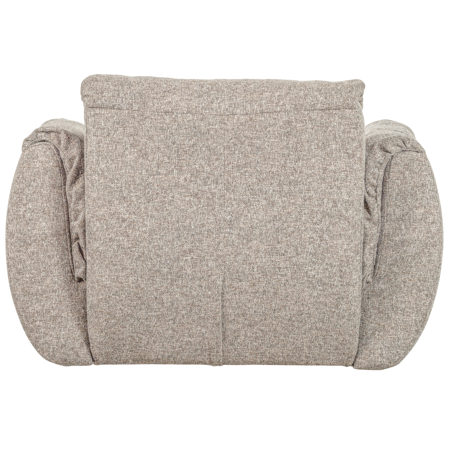 Baggy draaifauteuil geweven stof warmgrijs melange