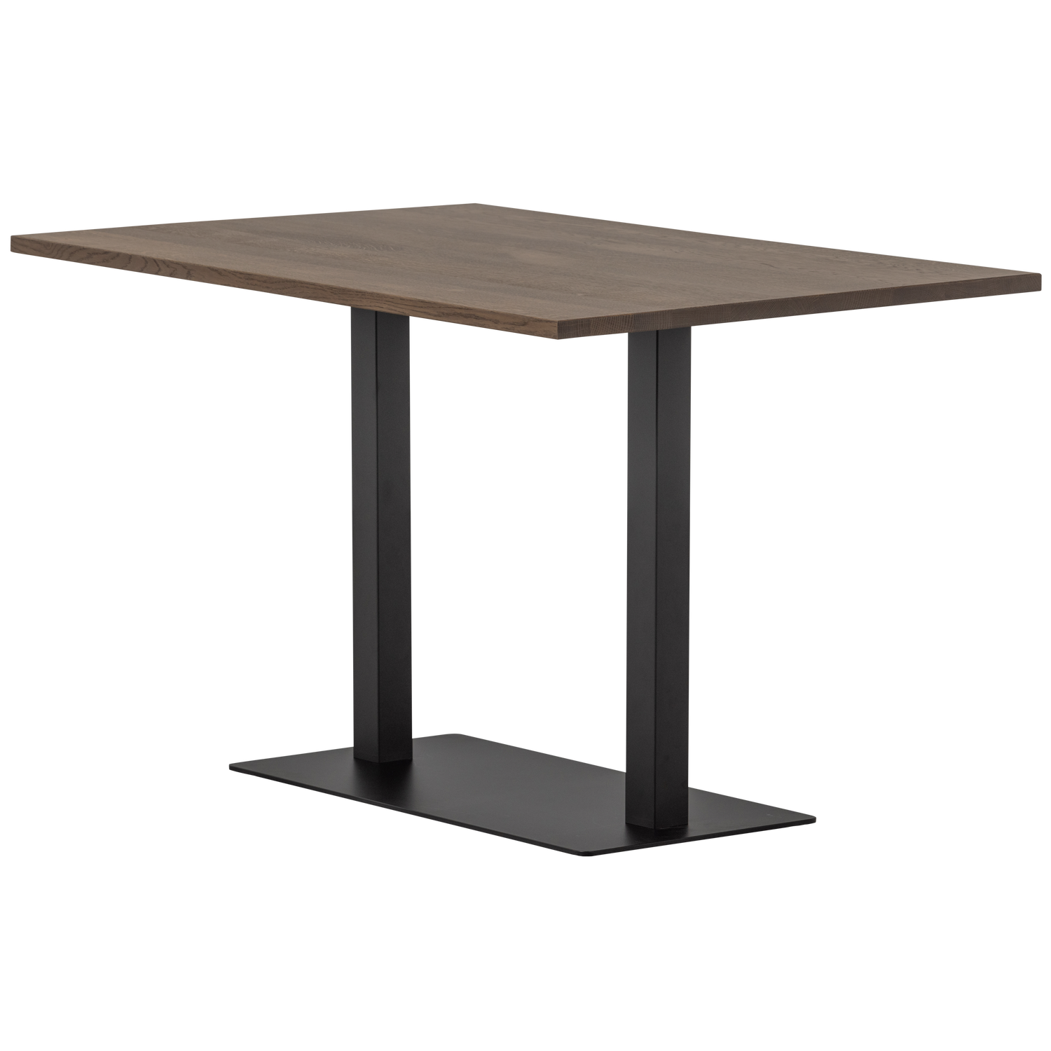 Bistro dubbele vierkante buisvoet metaal matzwart 72x80x40cm