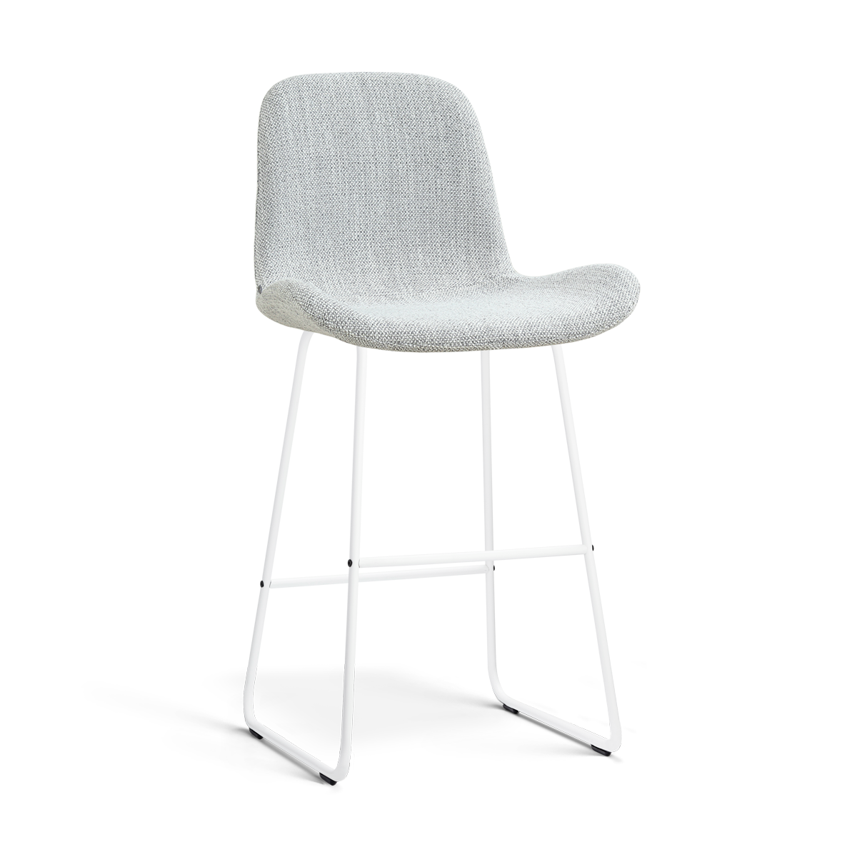 Barkruk Nino-Fé wit onderstel rib beige 75 cm