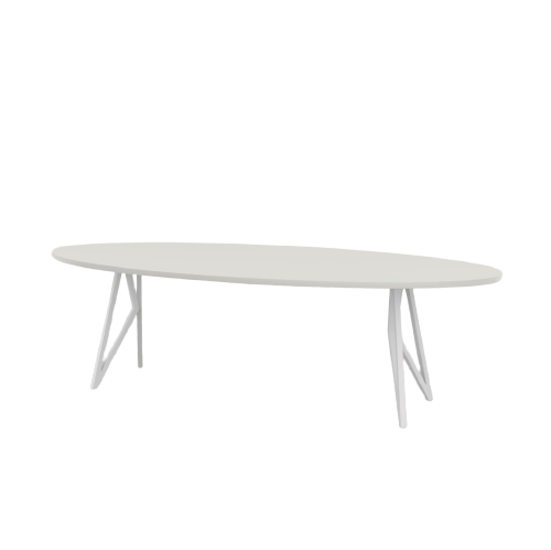 Studio HENK tafel Butterfly Ovaal - wit frame, HPL Fenix bianco kos