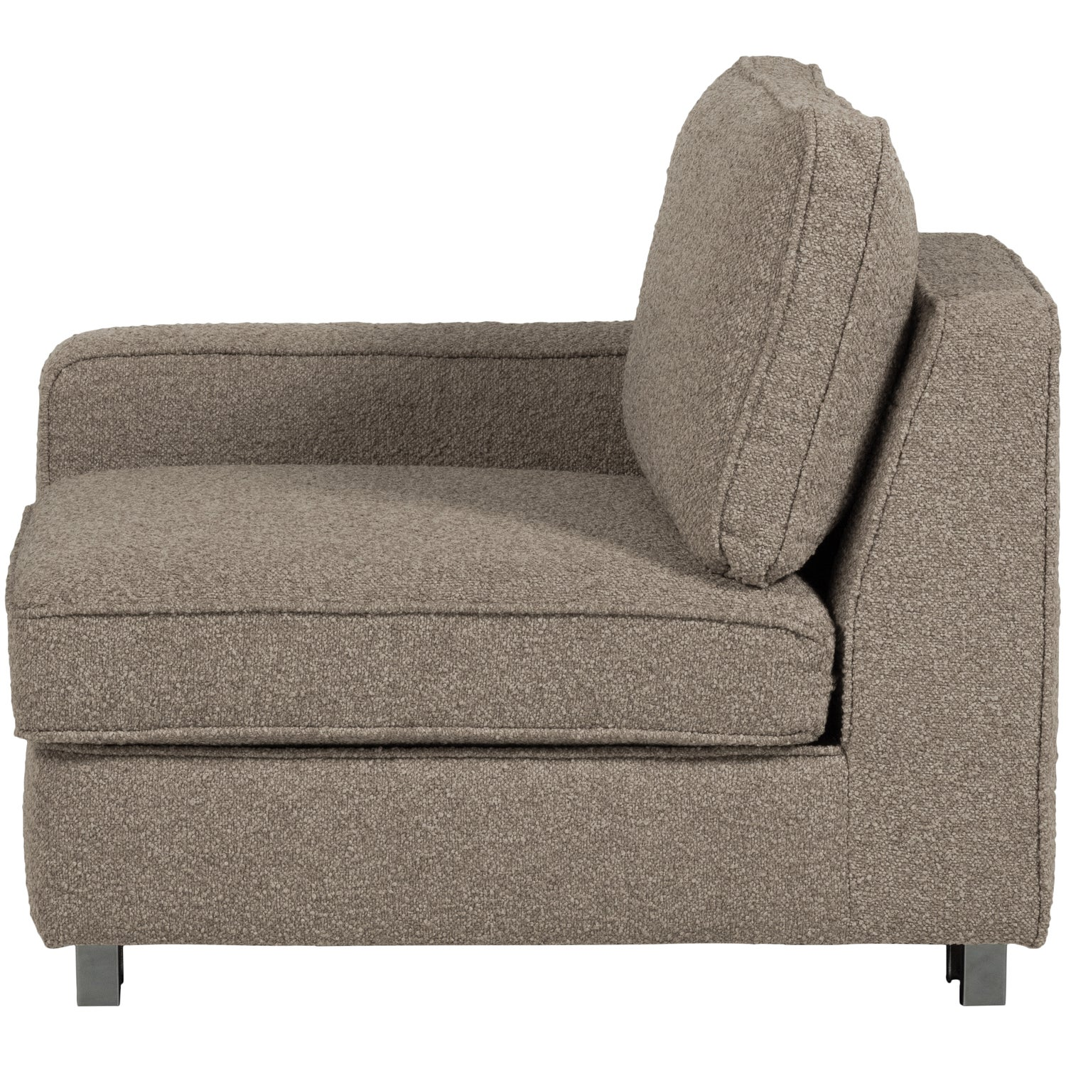 Lazy 1-zits element met arm links boucle antraciet