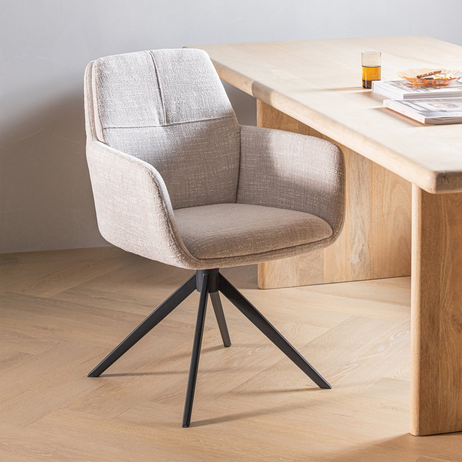 Grant eetkamerstoel naturel melange [fsc]