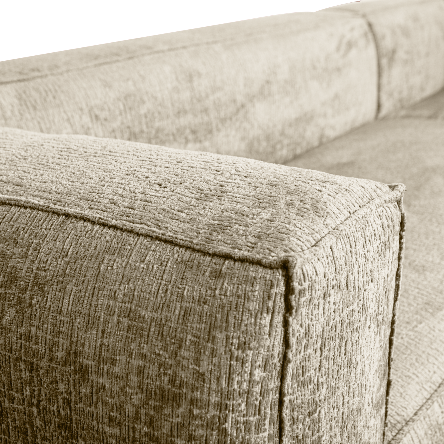 Bean hoekbank rechts chenille velvet taupe