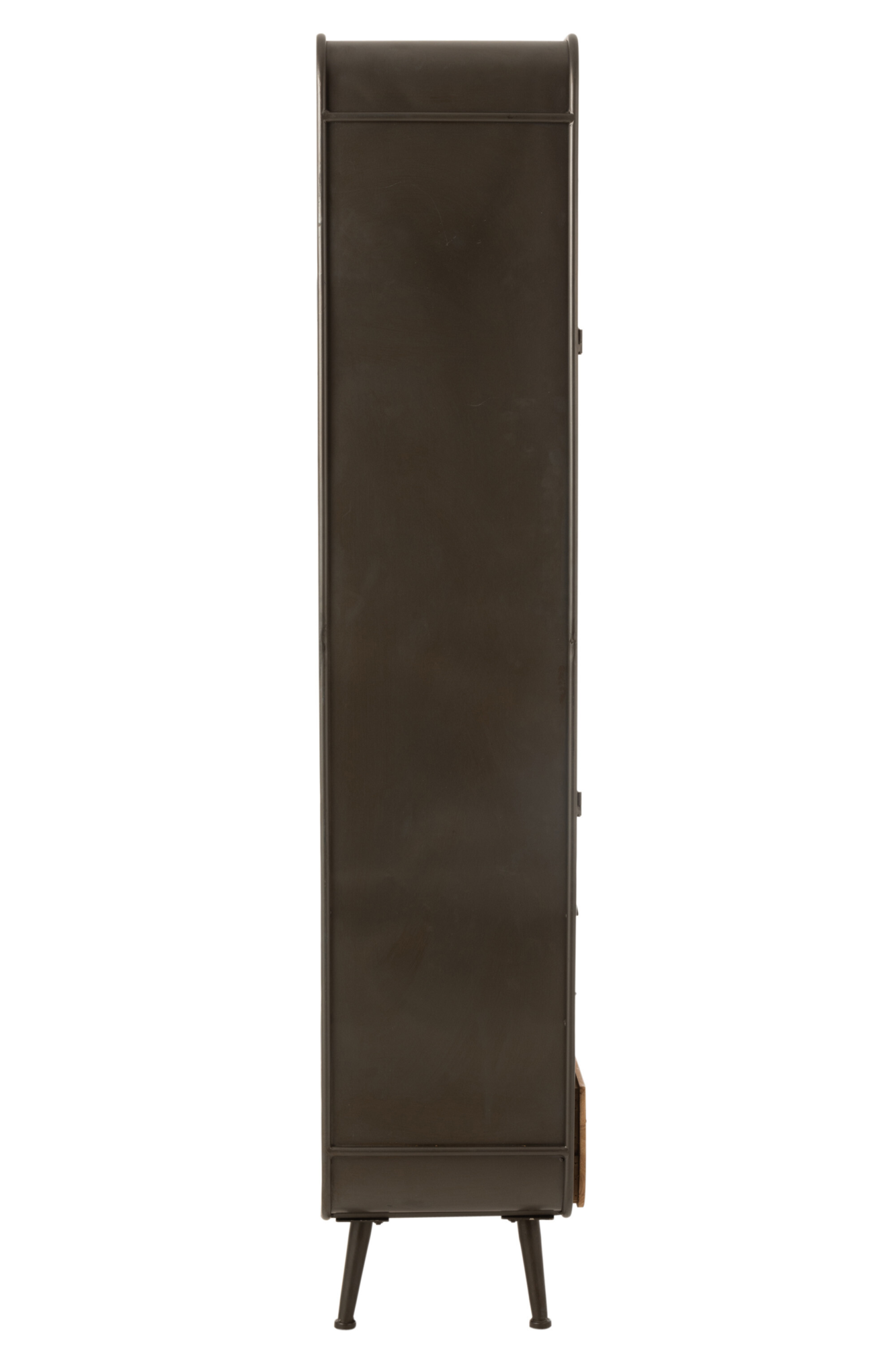 Wandkast metaal/hout Zwart/Naturel
