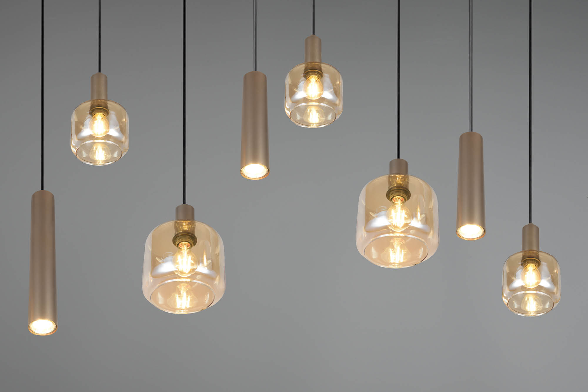 Lizie Hanglamp 8-lichts Brons