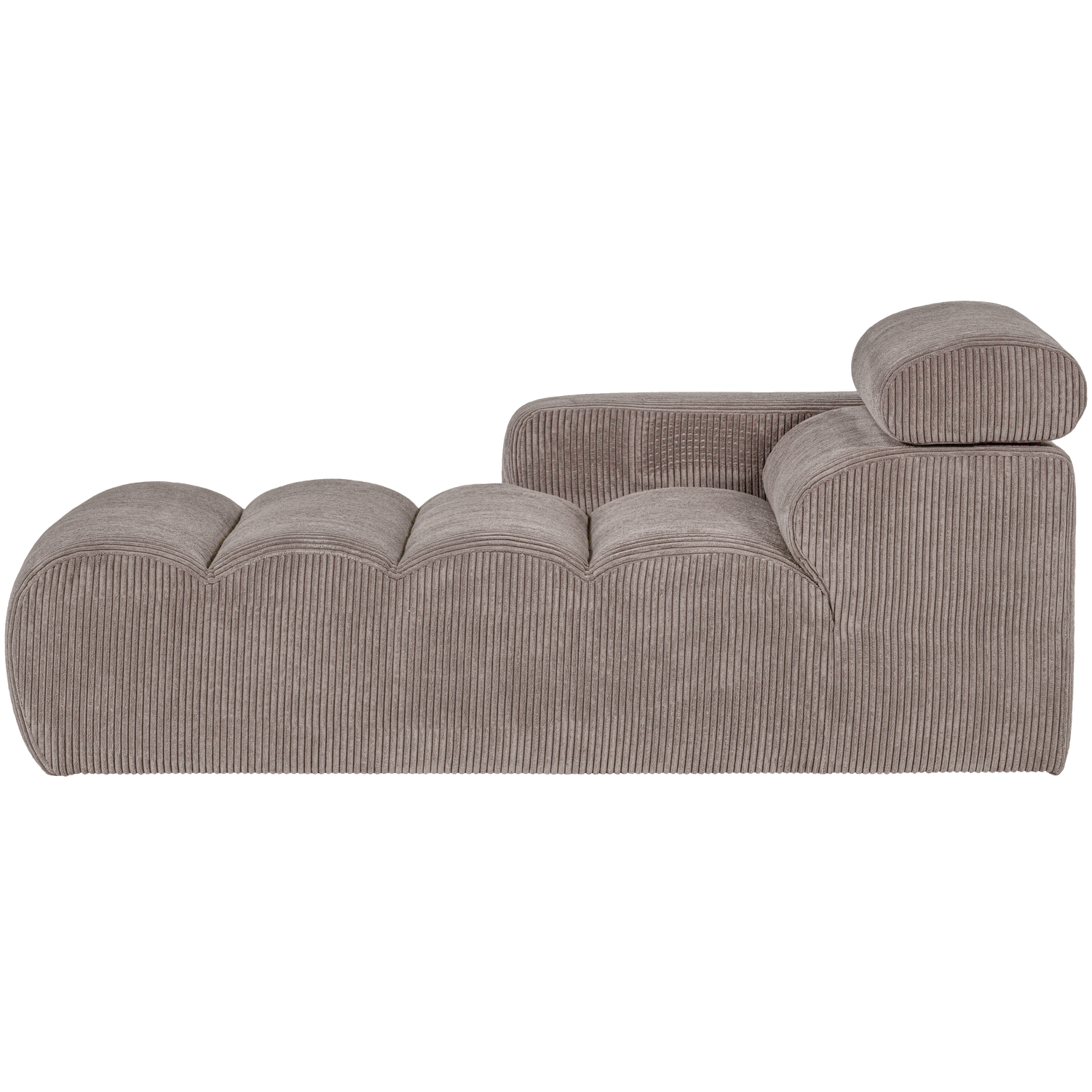 Novi chaise longue element arm links ribstof terra