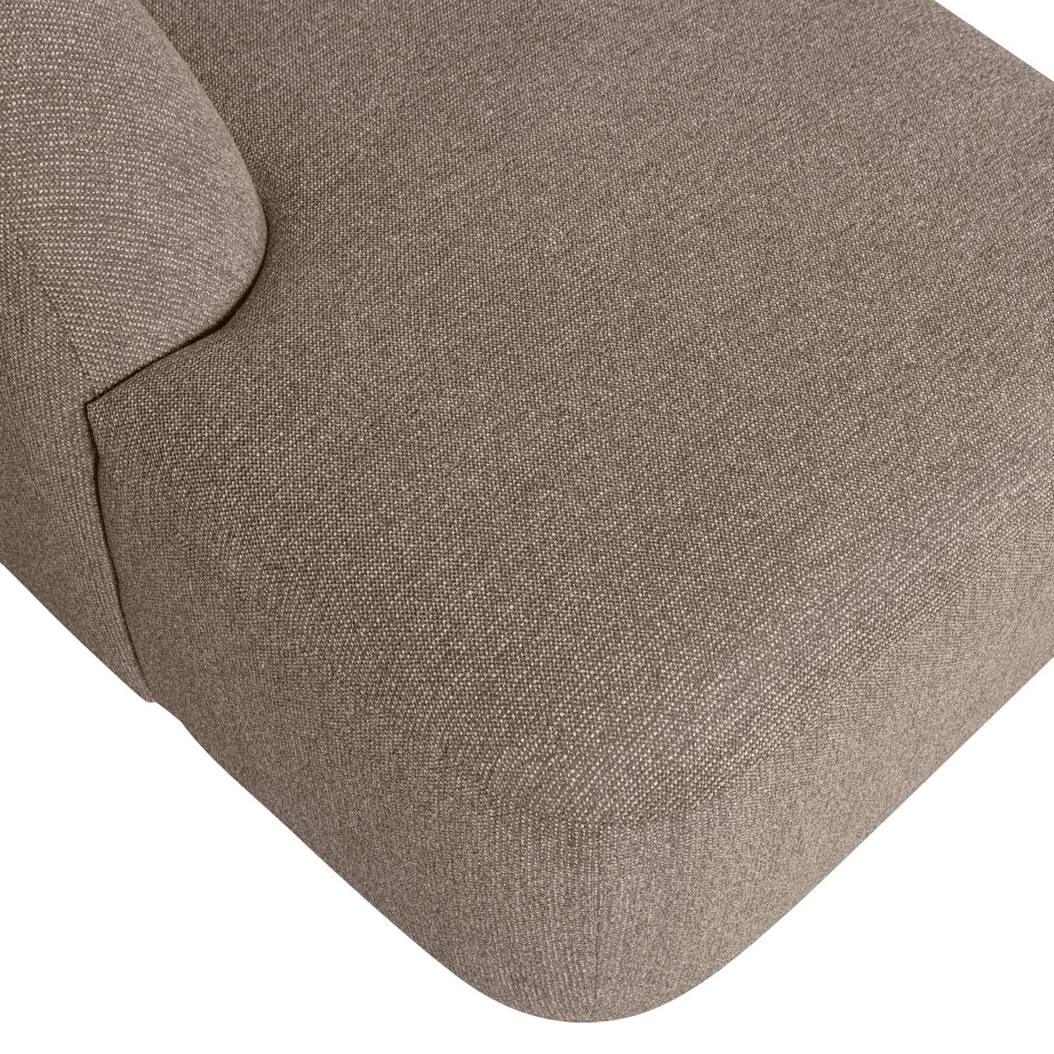 Sloping u-vorm bank off white melange