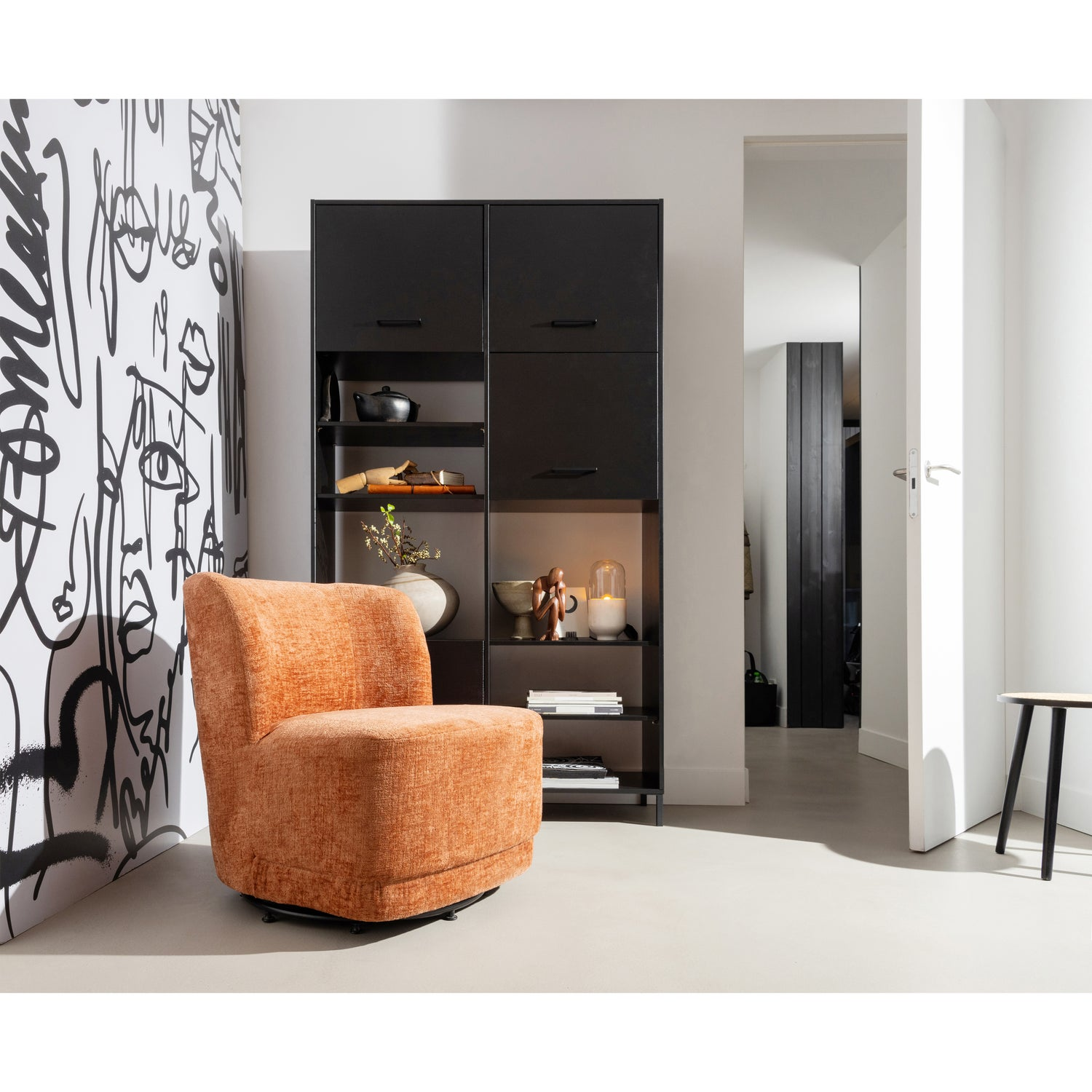 Atty draaifauteuil grove melange grijs [fsc]