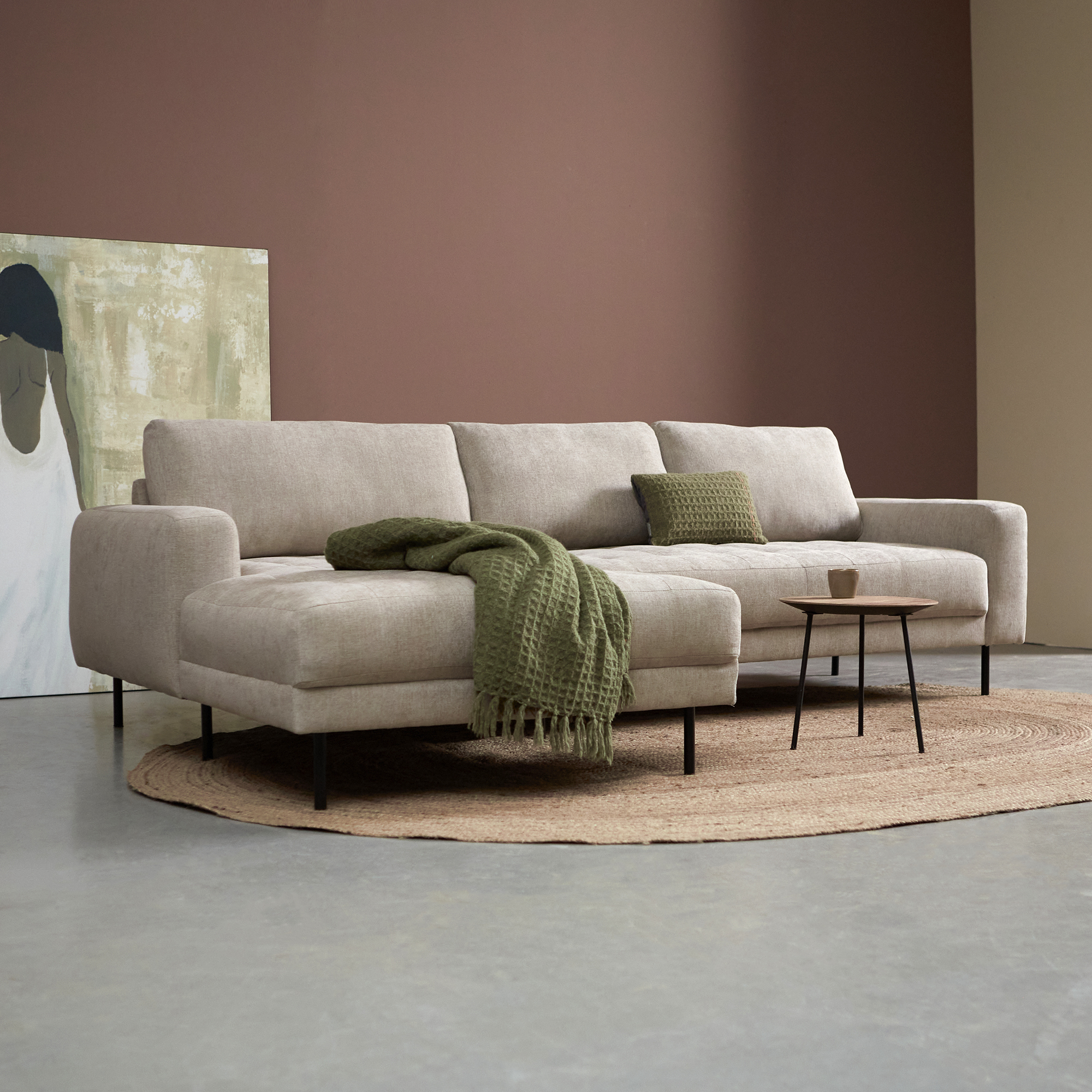 Hoekbank Evora Beige