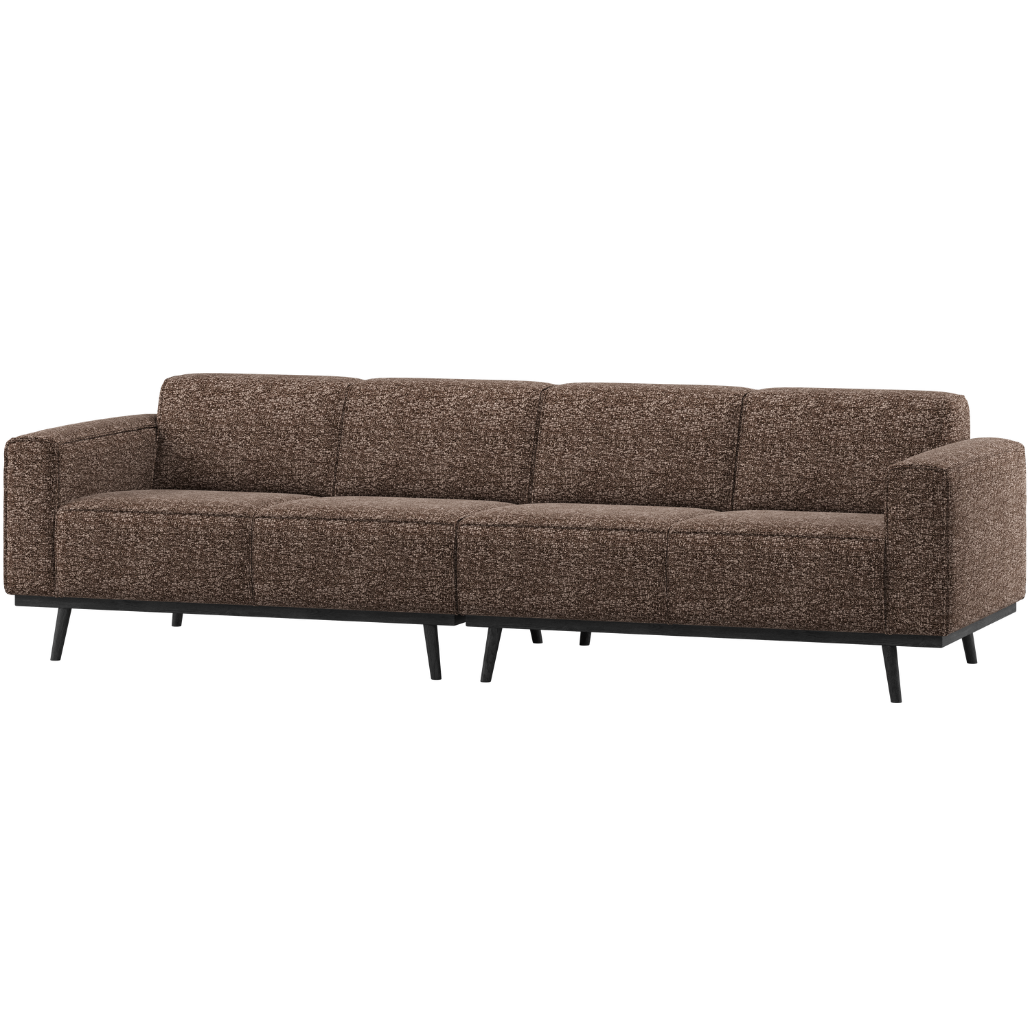 Statement 4-zits bank 280 cm chenille velvet perzikroze