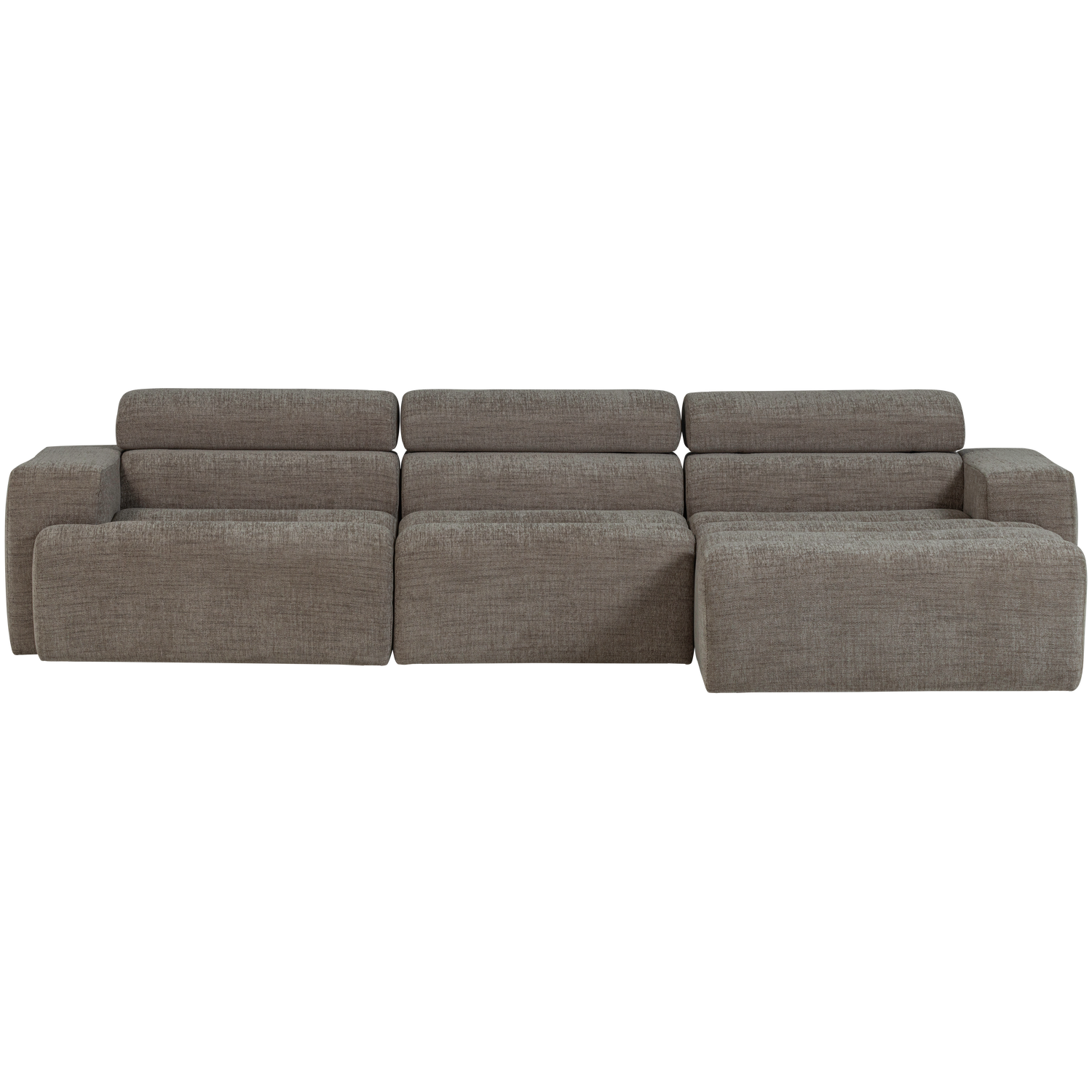 Novi chaise longue bank rechts donkerbruin melange