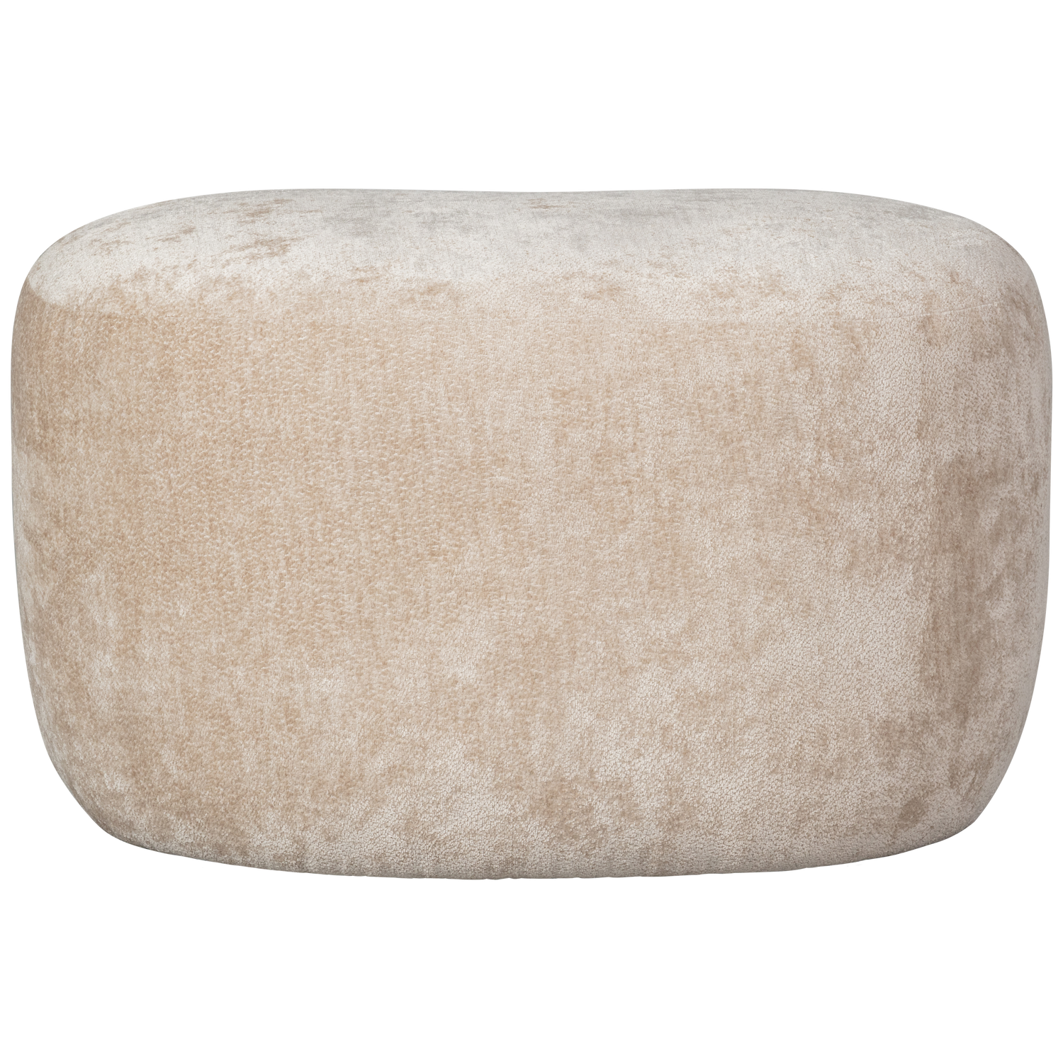 Popular organische poef taupe