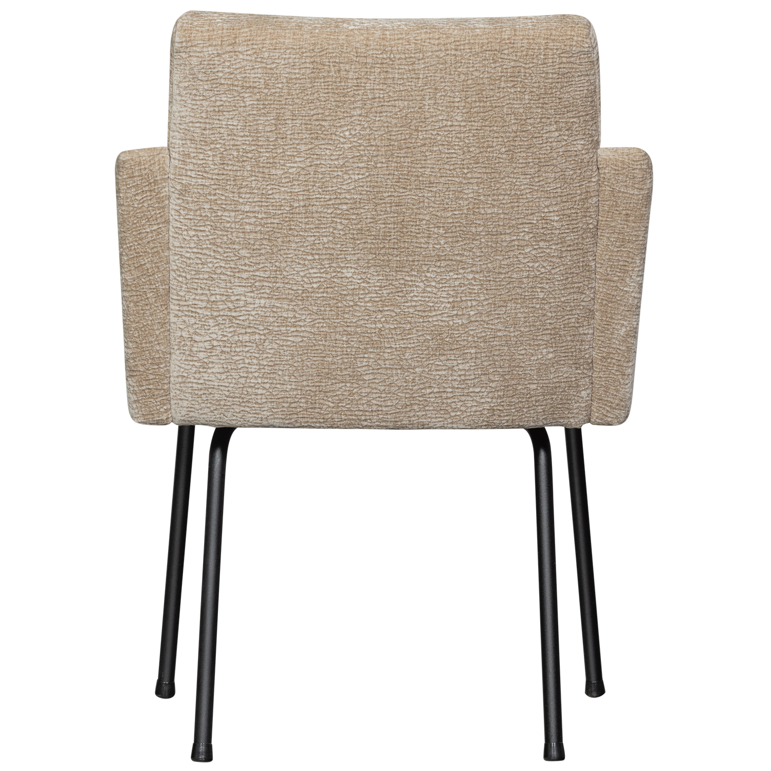 Mount eetkamerstoel met armleuning 3d chenille middenbruin