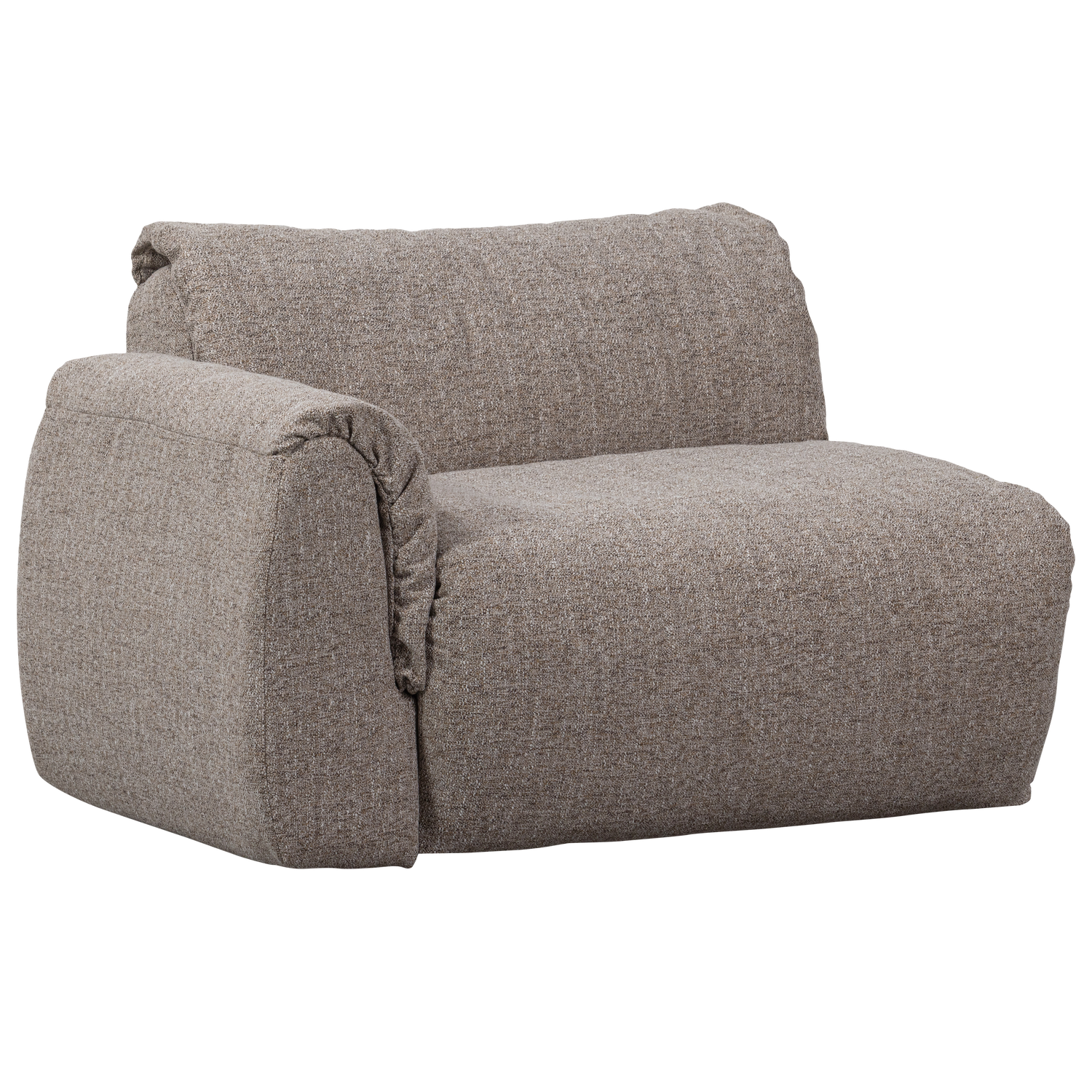 Baggy 1-zits element met arm links geweven chenille oudroze