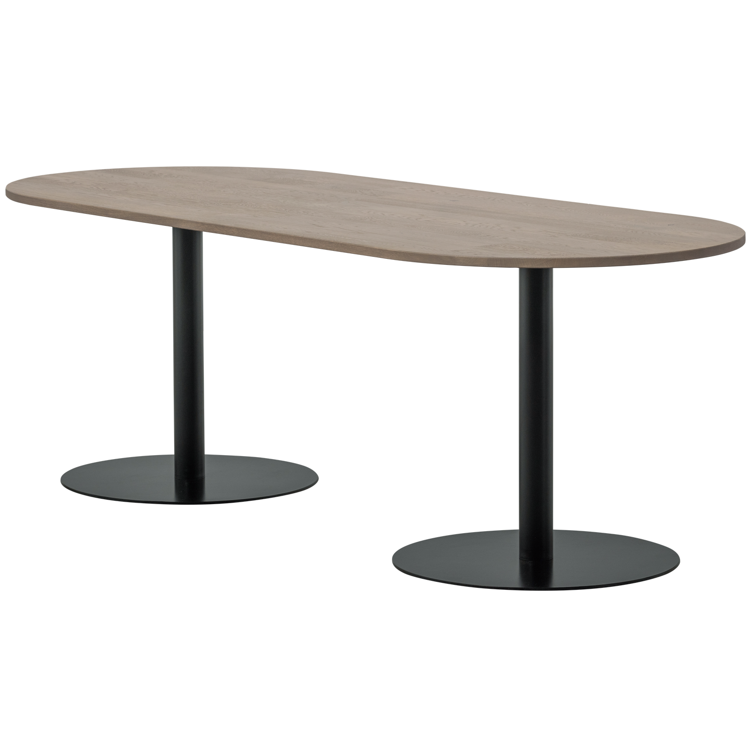 Tablo eettafel ovaal vl 220x90cm pebble grey/zwart [fsc]