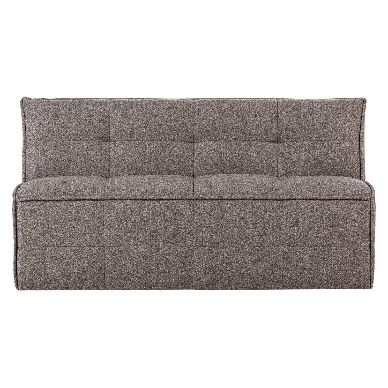 Cluster eetbankje met rugleuning boucle khaki bruin