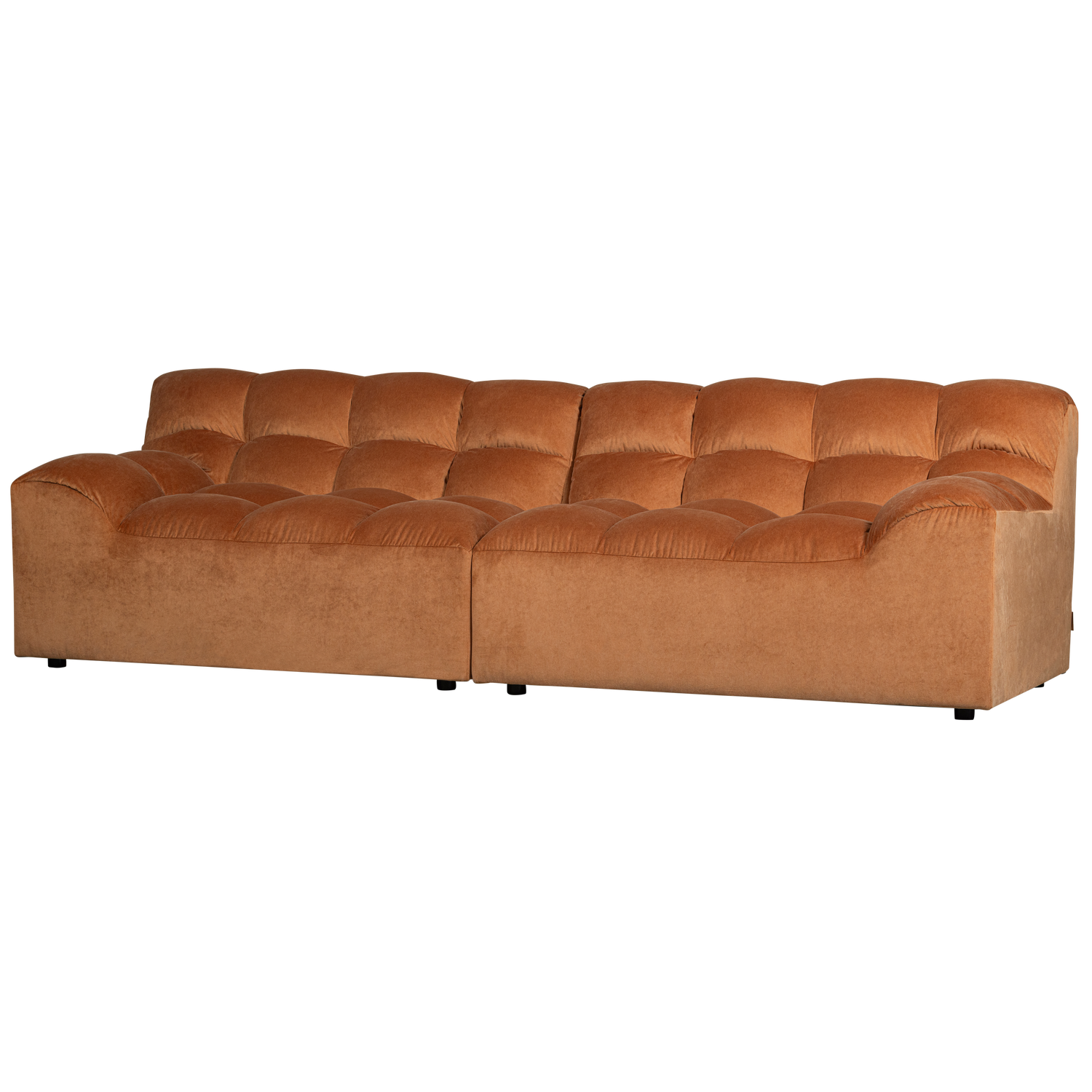 Allure 3-zits bank geweven stof donkerbruin melange