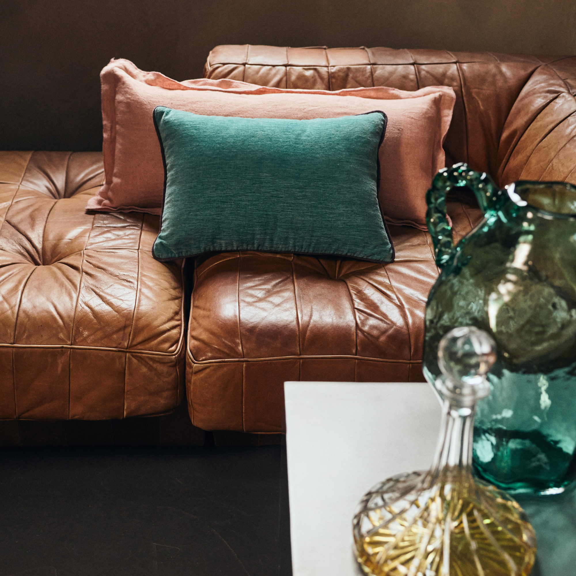 HKliving Sierkussen Velvet deep sea