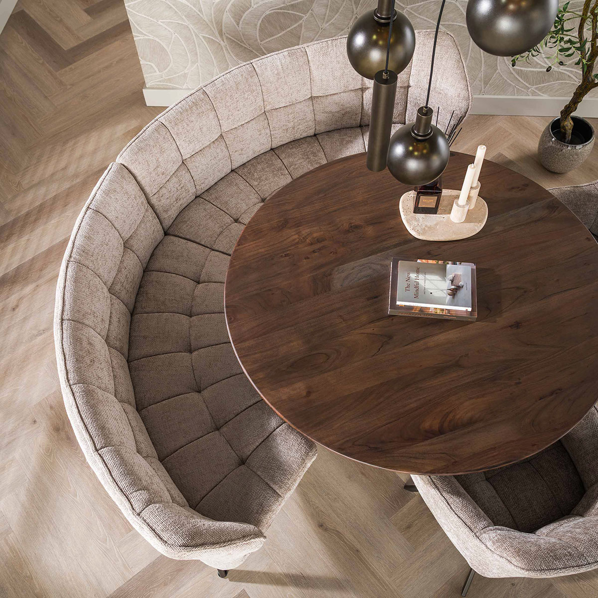 Eetkamerbank Bedford Rond