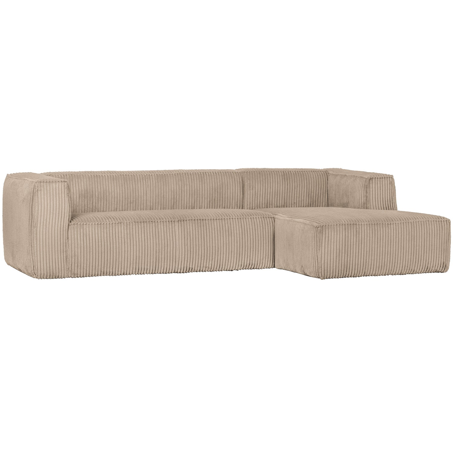 Bean hoekbank rechts chenille velvet taupe