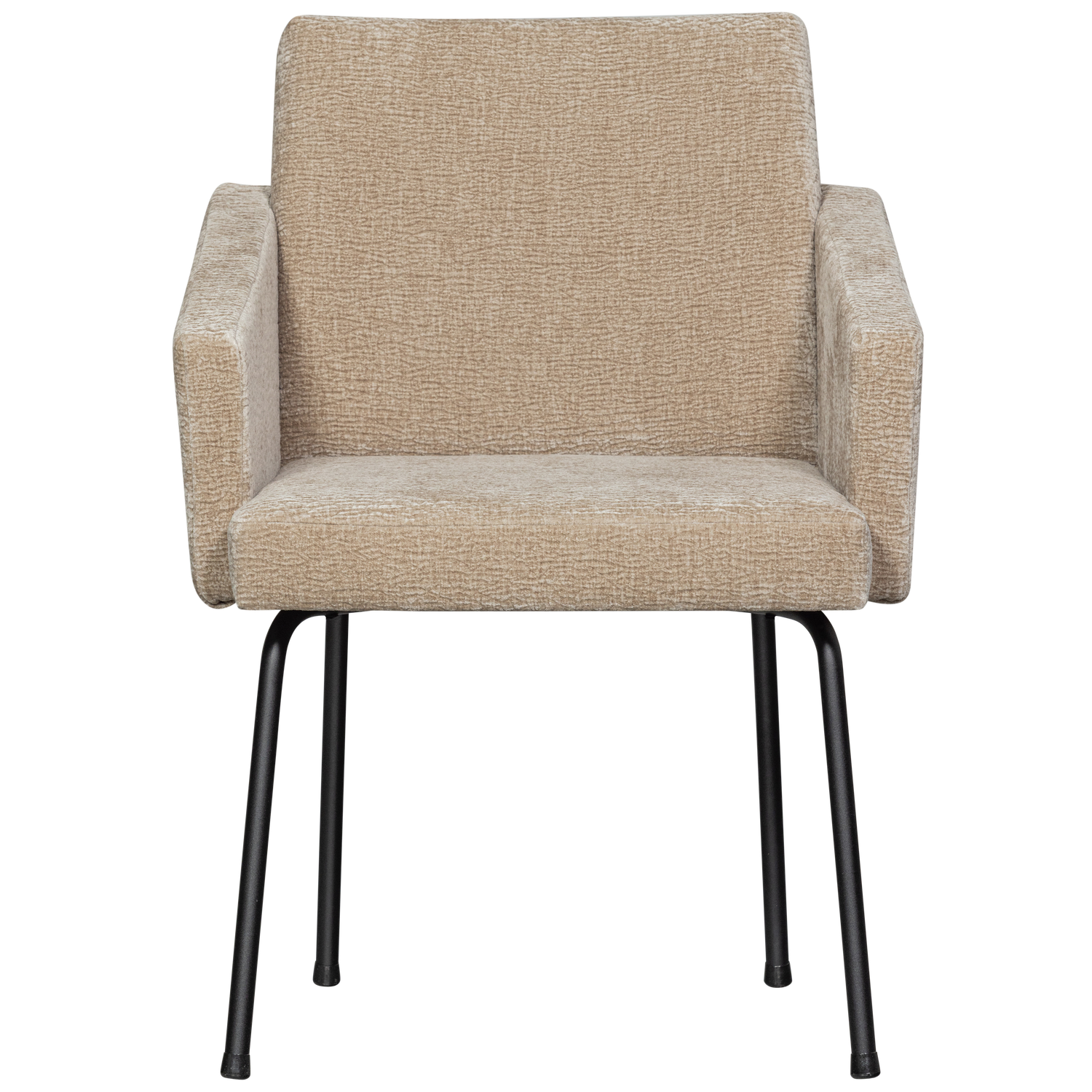 Mount eetkamerstoel met armleuning 3d chenille middenbruin