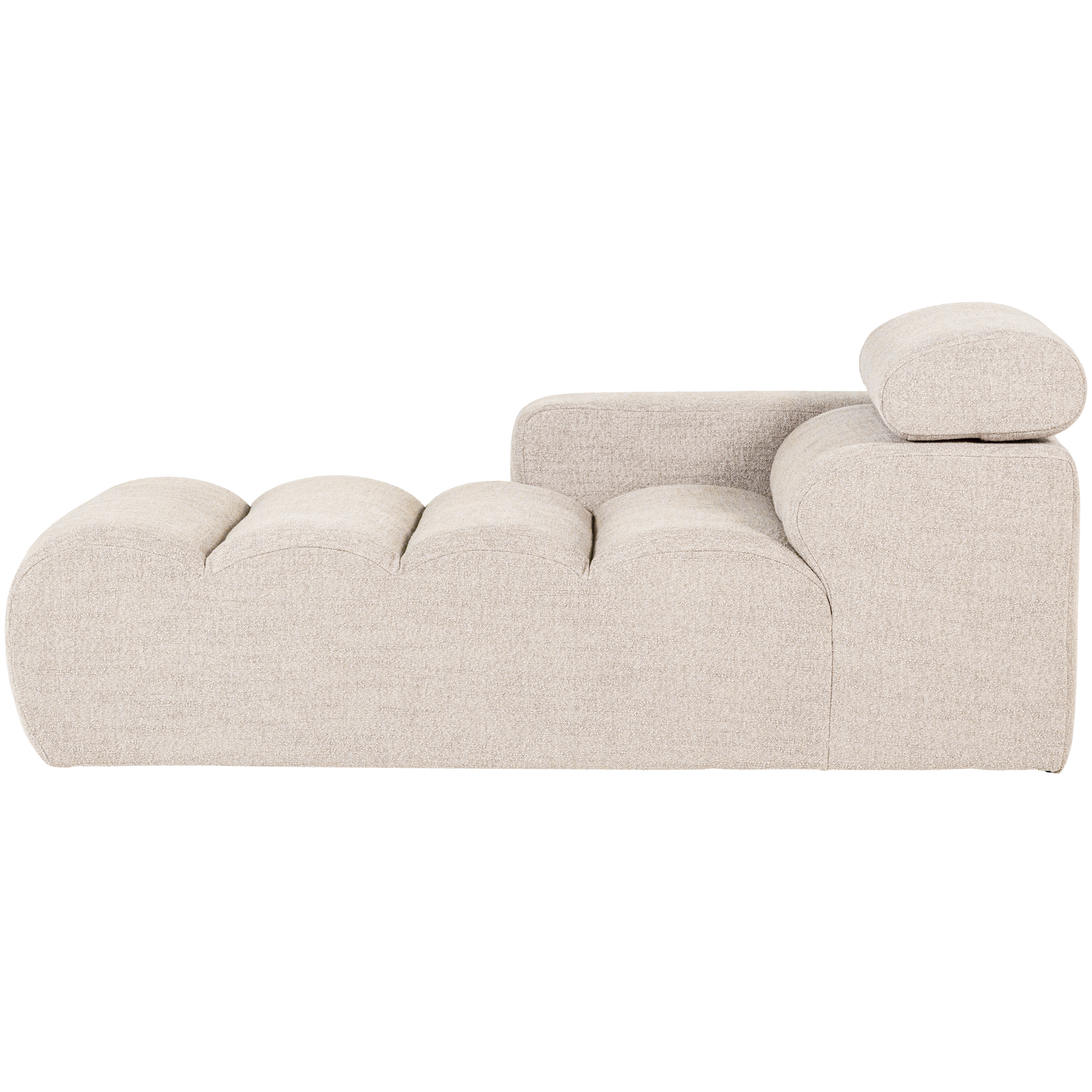 Novi chaise longue element arm links ribstof terra
