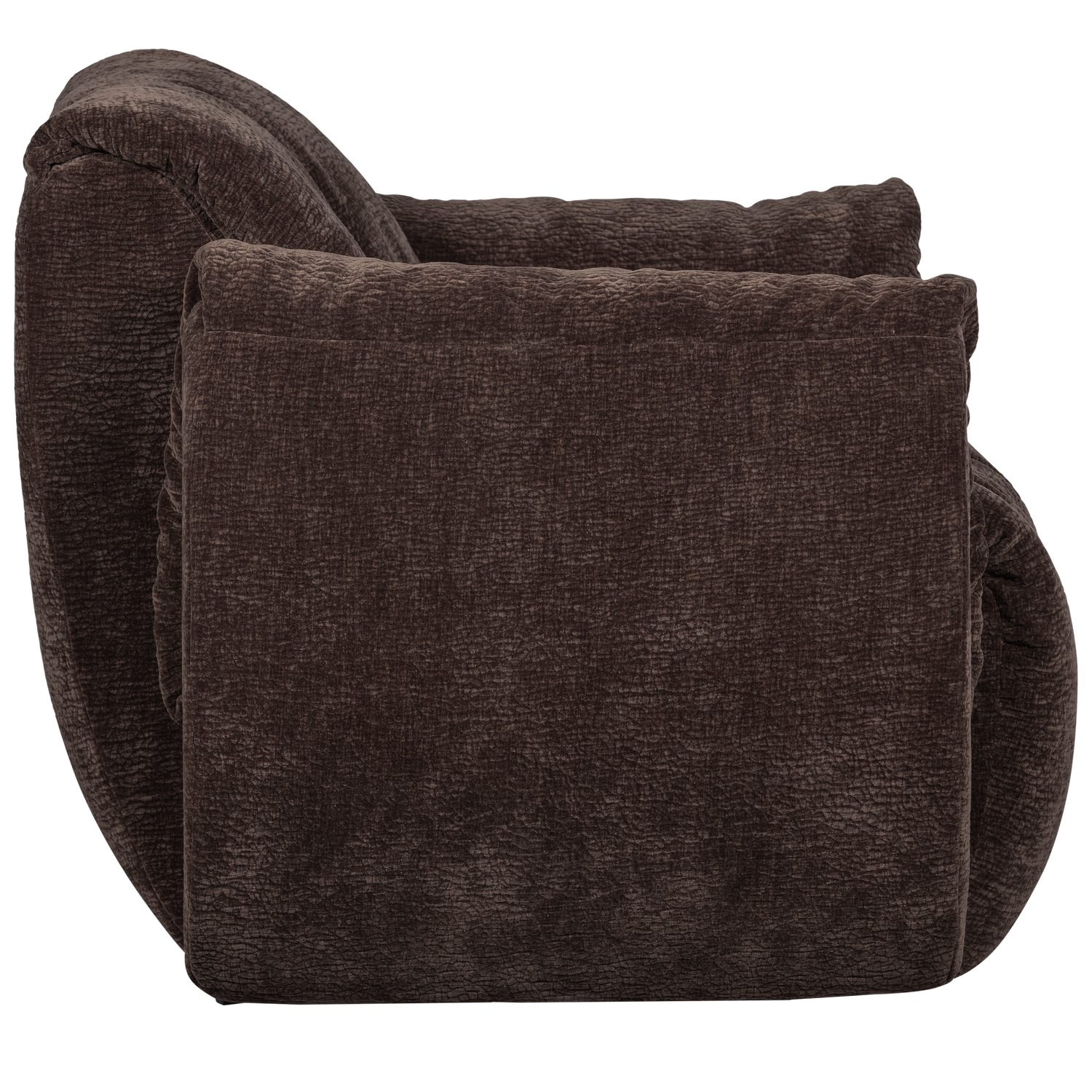 Baggy draaifauteuil geweven stof warmgrijs melange