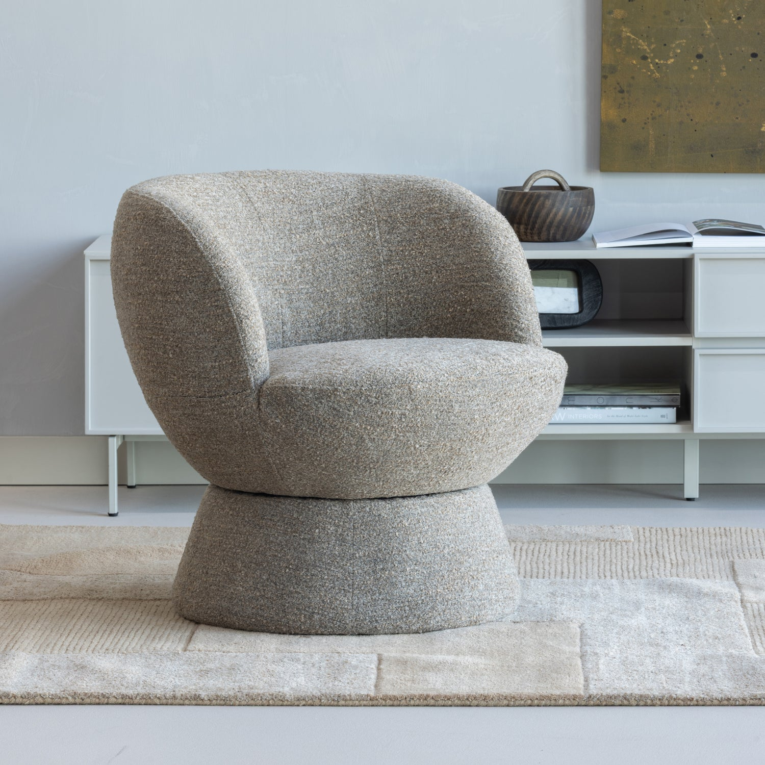 Shuffle draaifauteuil grijs melange