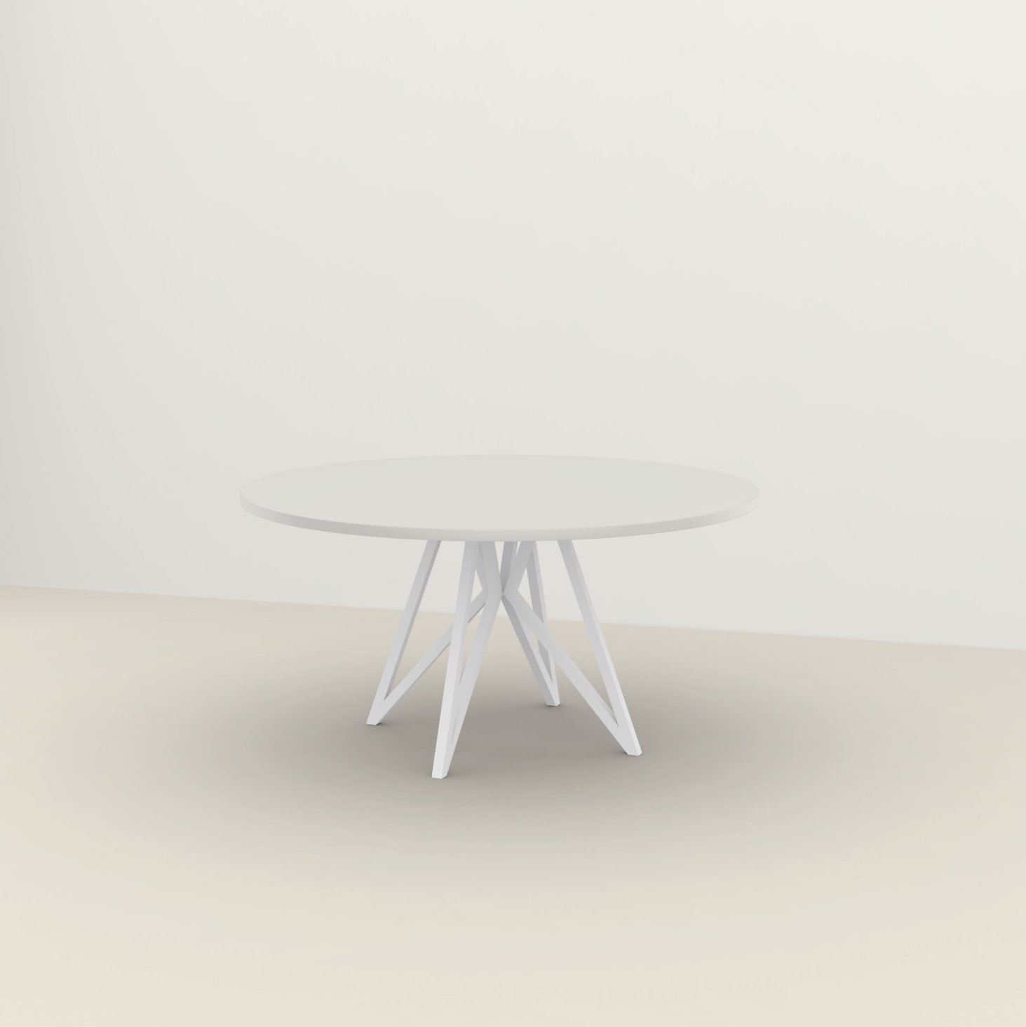 Studio HENK tafel Butterfly Rond Quadpod - wit frame, HPL Fenix bianco kos
