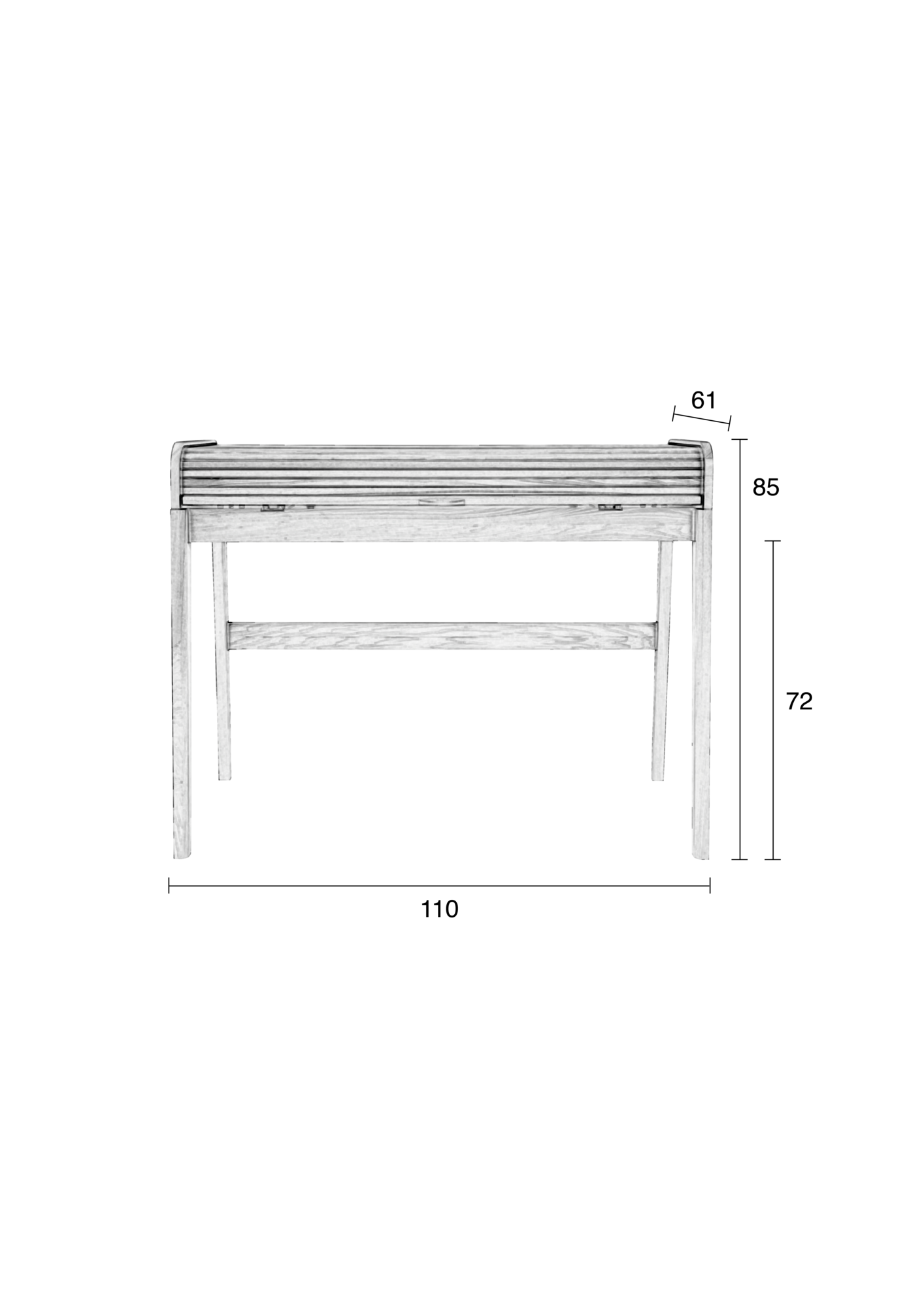 Zuiver bureau Barbier walnoot