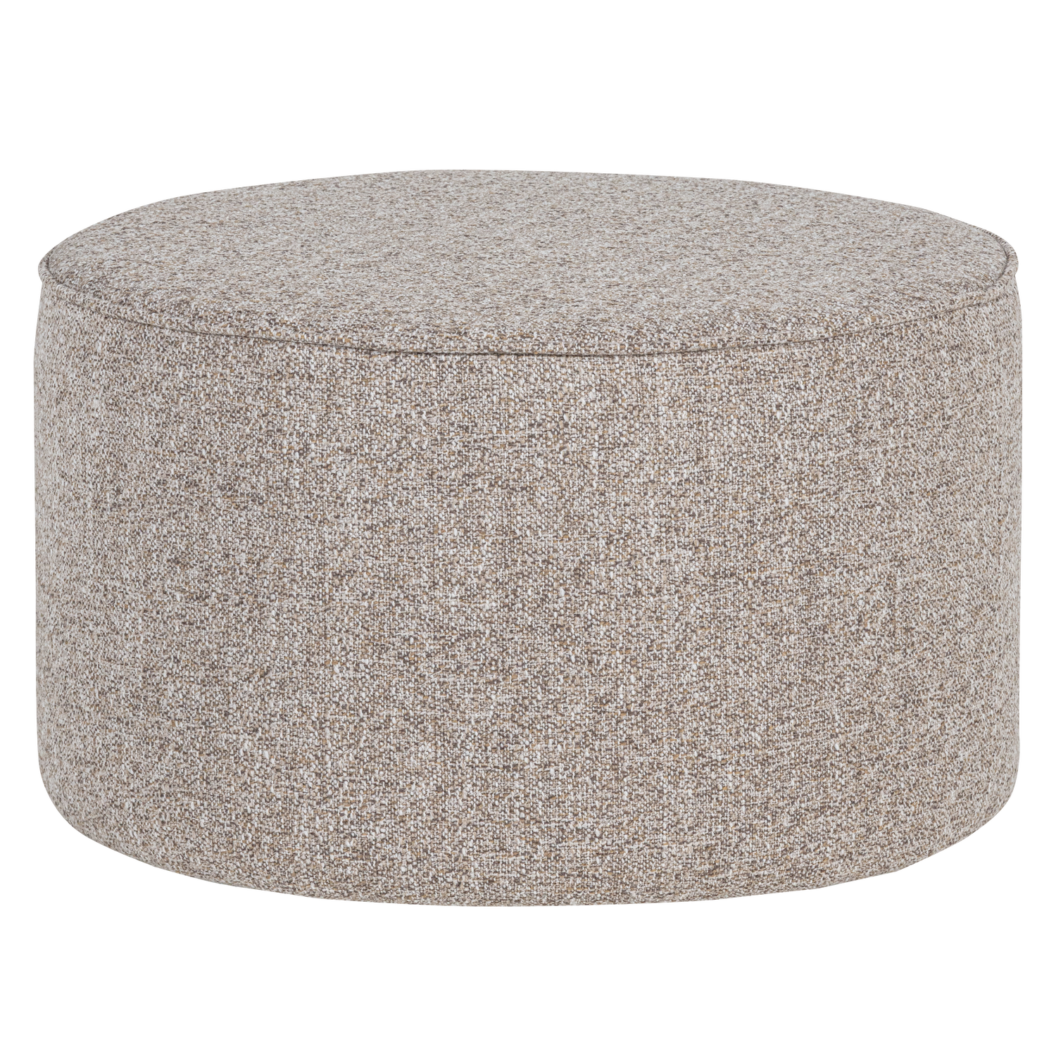 Sara poef laag 36xo60 geweven stof naturel melange [fsc]