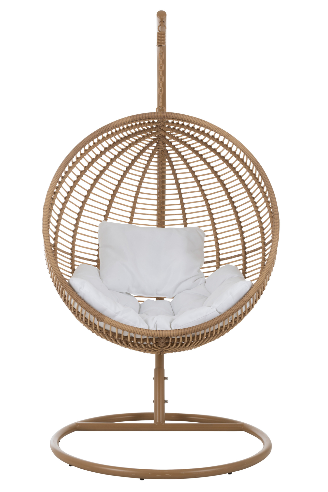 Beige ronde hangstoel j-line