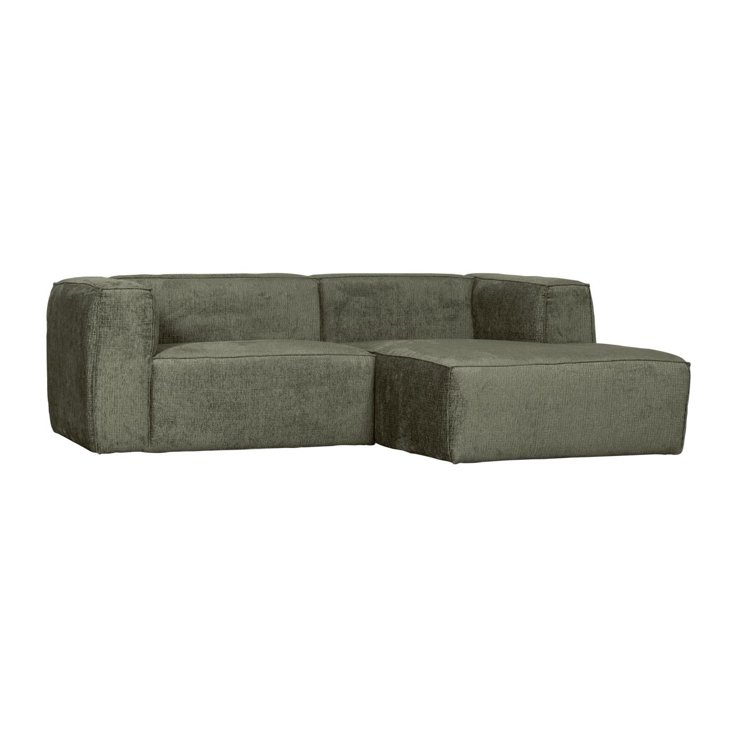 Bean chaise longue bank rechts chenille velvet taupe