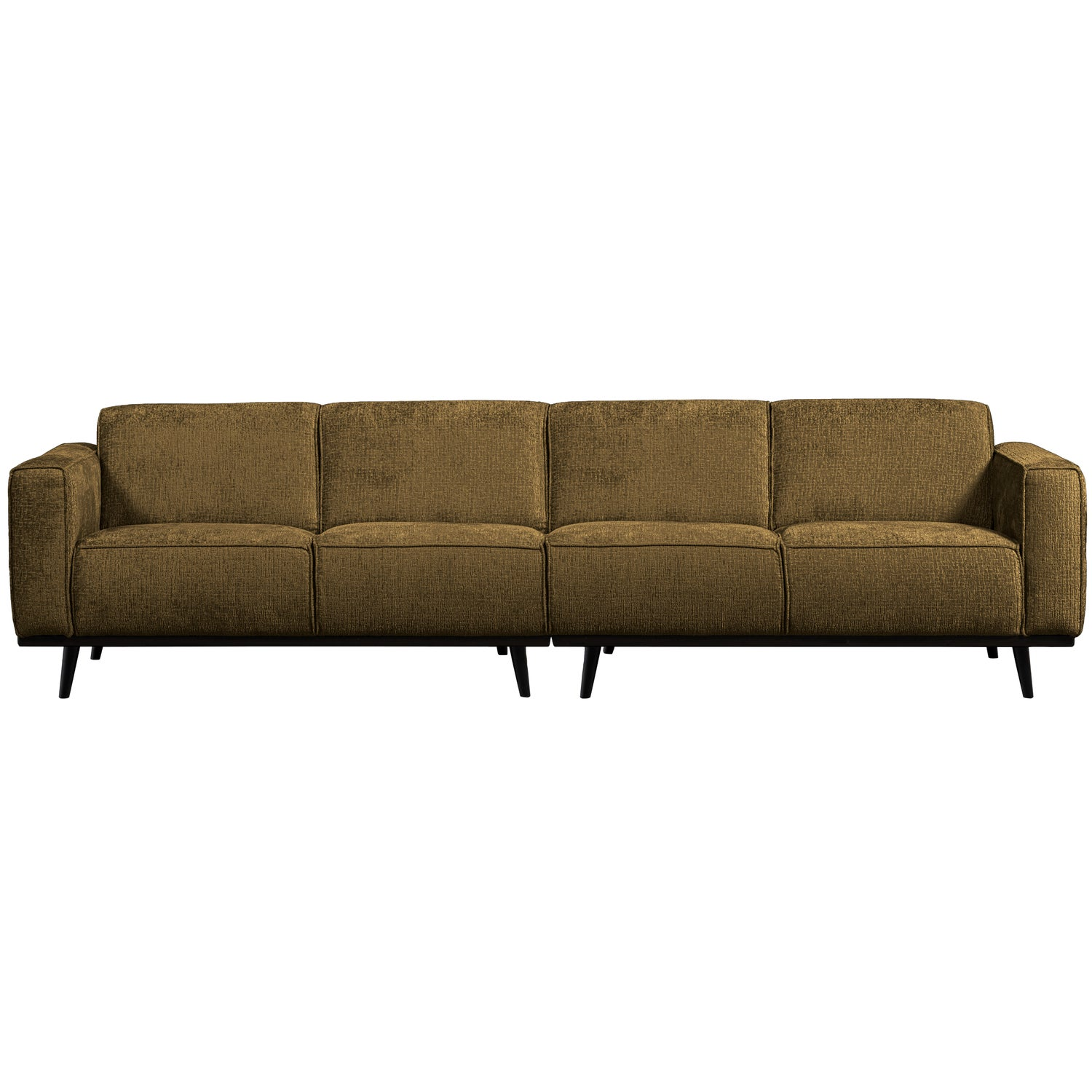 Statement 4-zits bank 280 cm chenille velvet perzikroze
