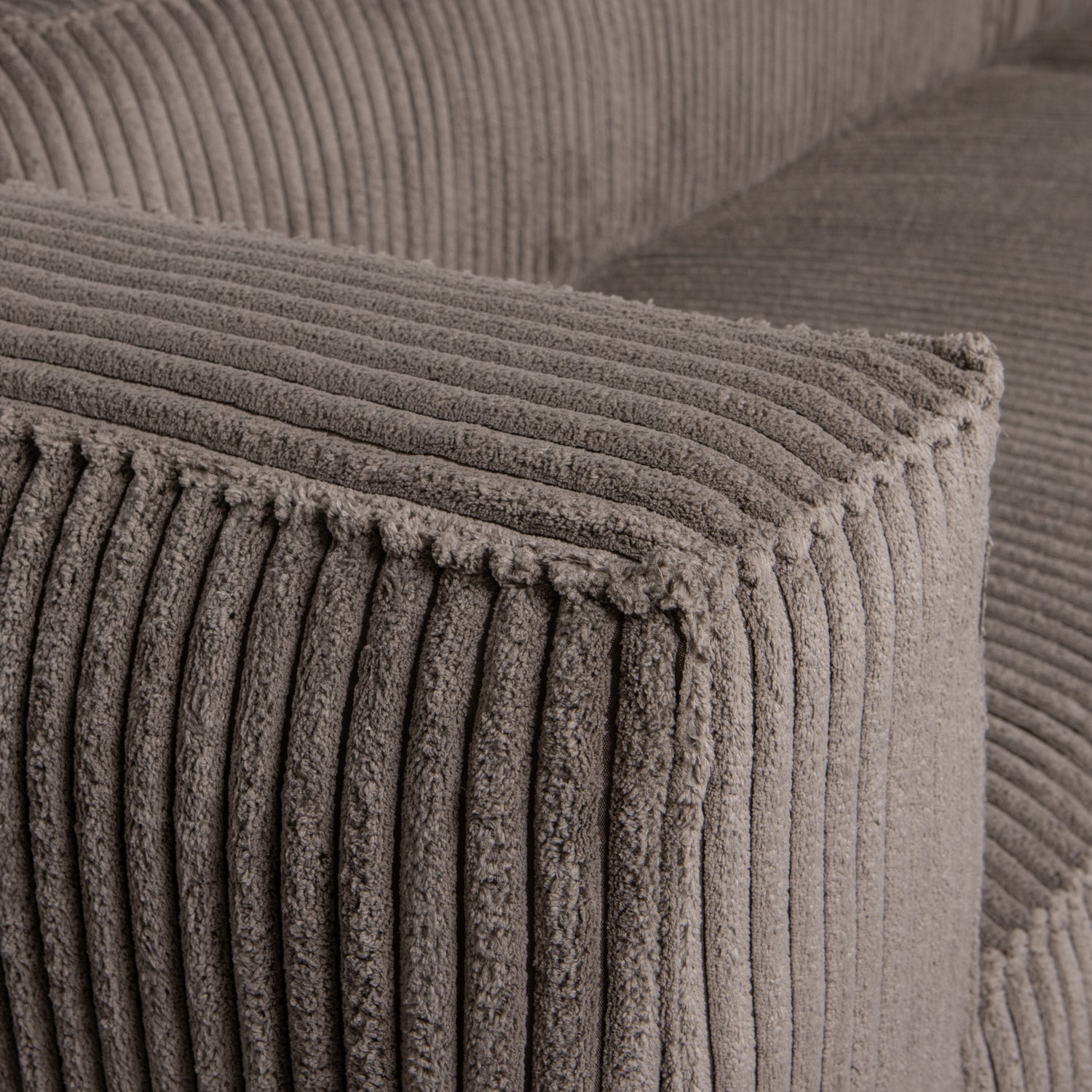 Bean hoekbank rechts chenille velvet taupe