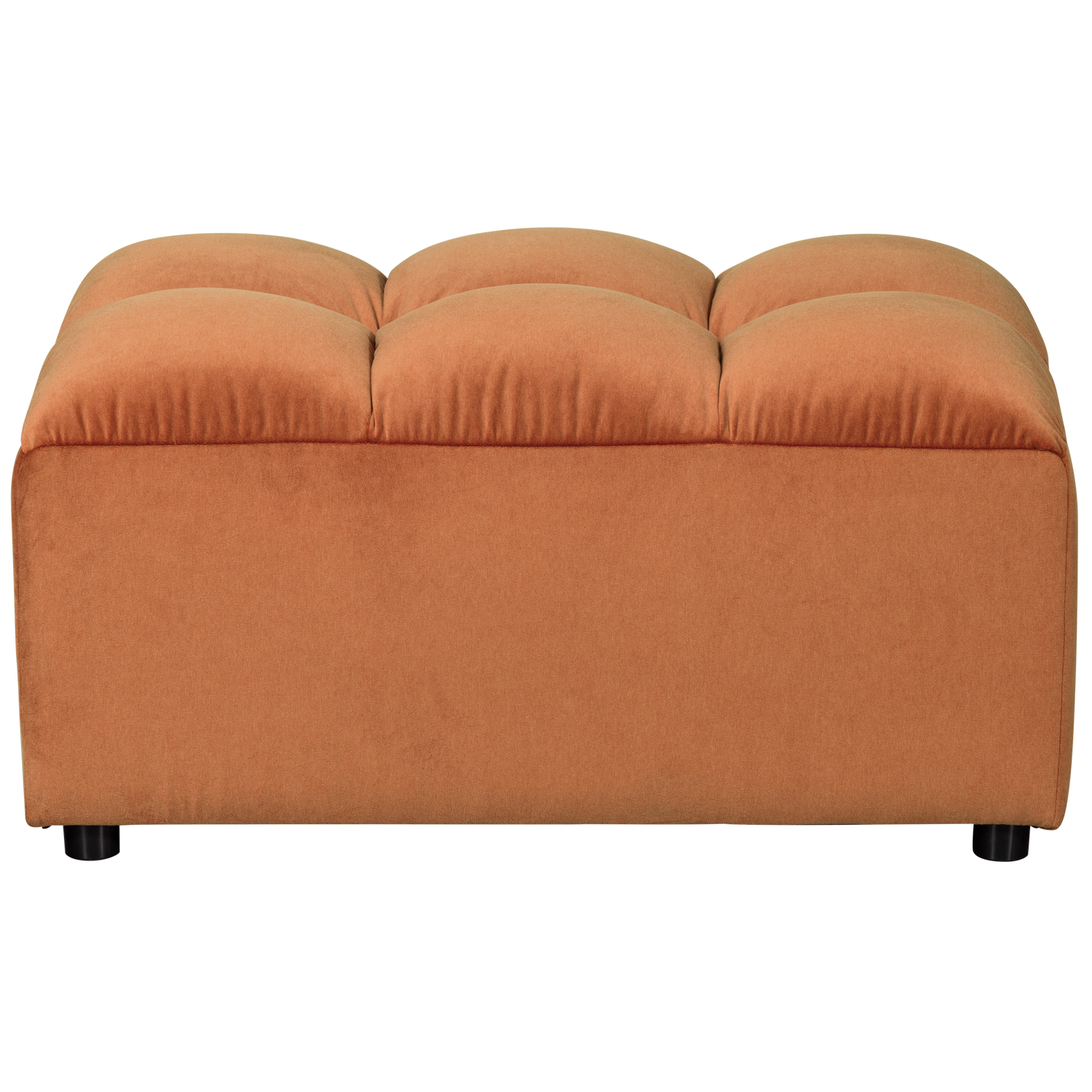 Allure hocker geweven stof donkerbruin melange