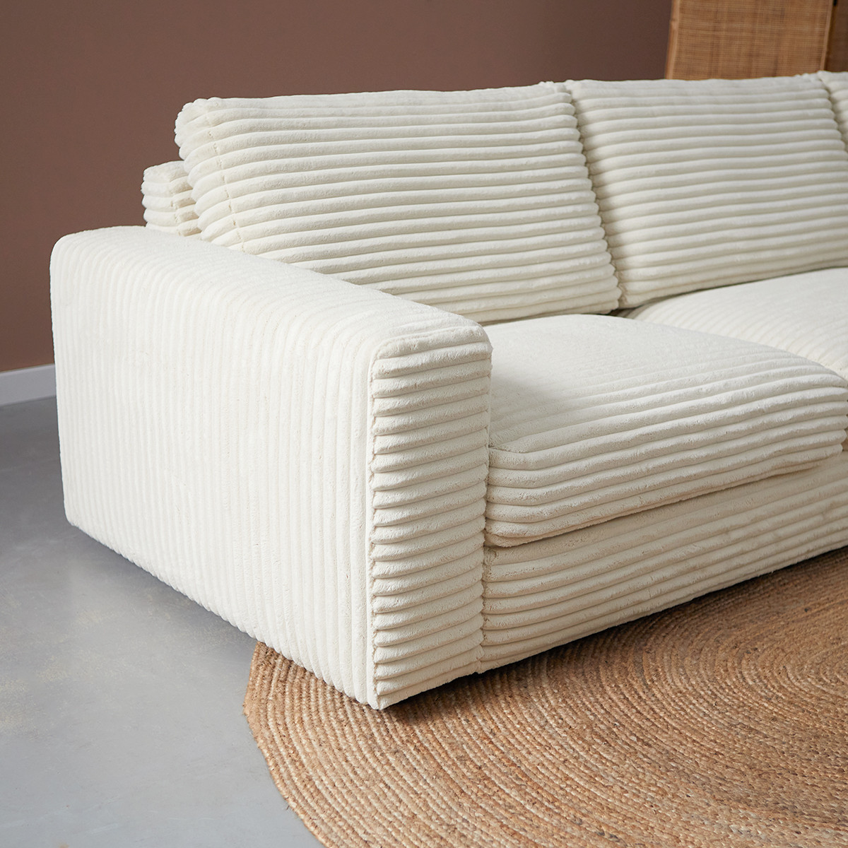 Hoekbank Avero Crème Chaise Longue