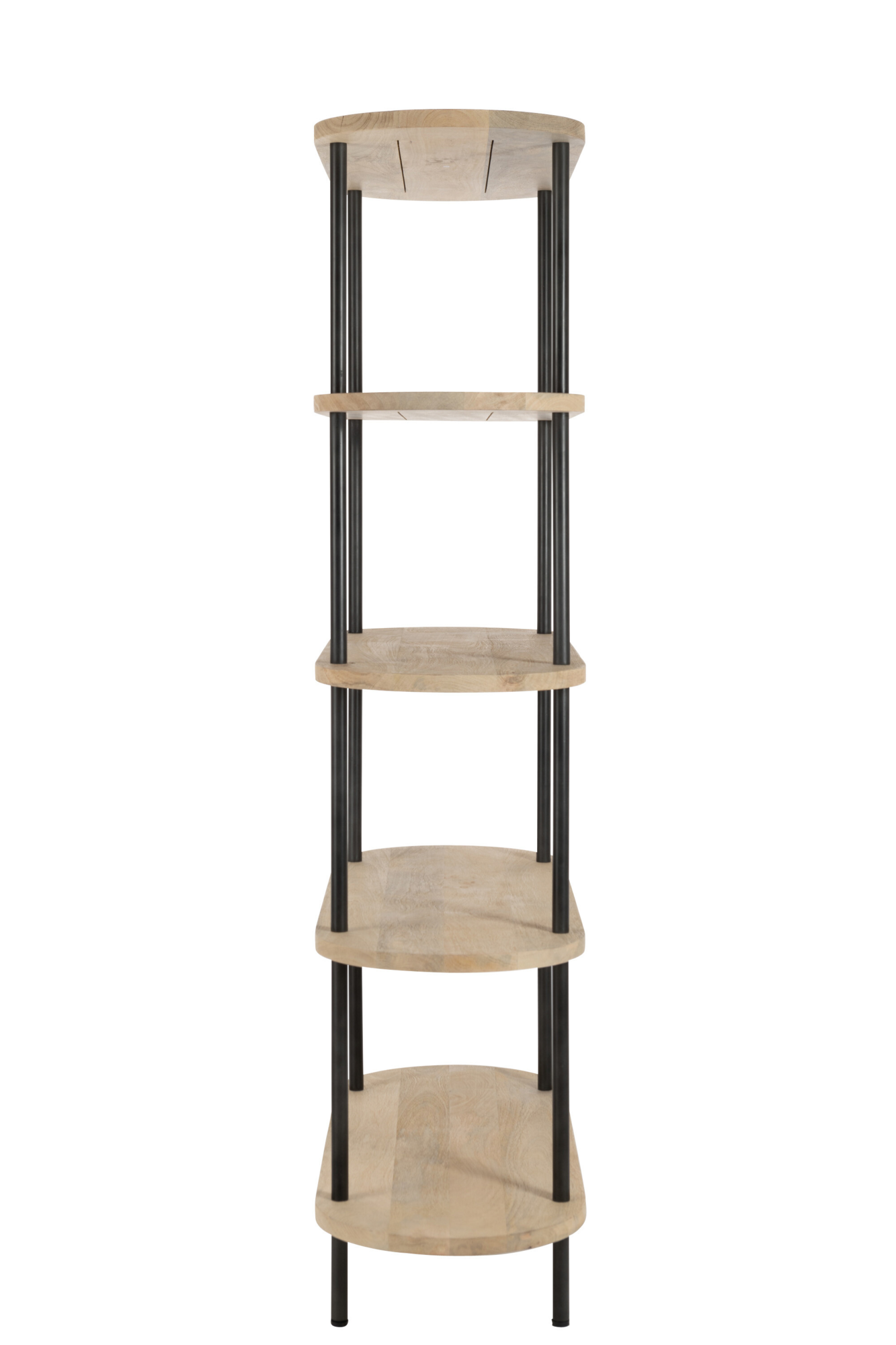 Rek Eli 5 planken mangohout/staal Naturel