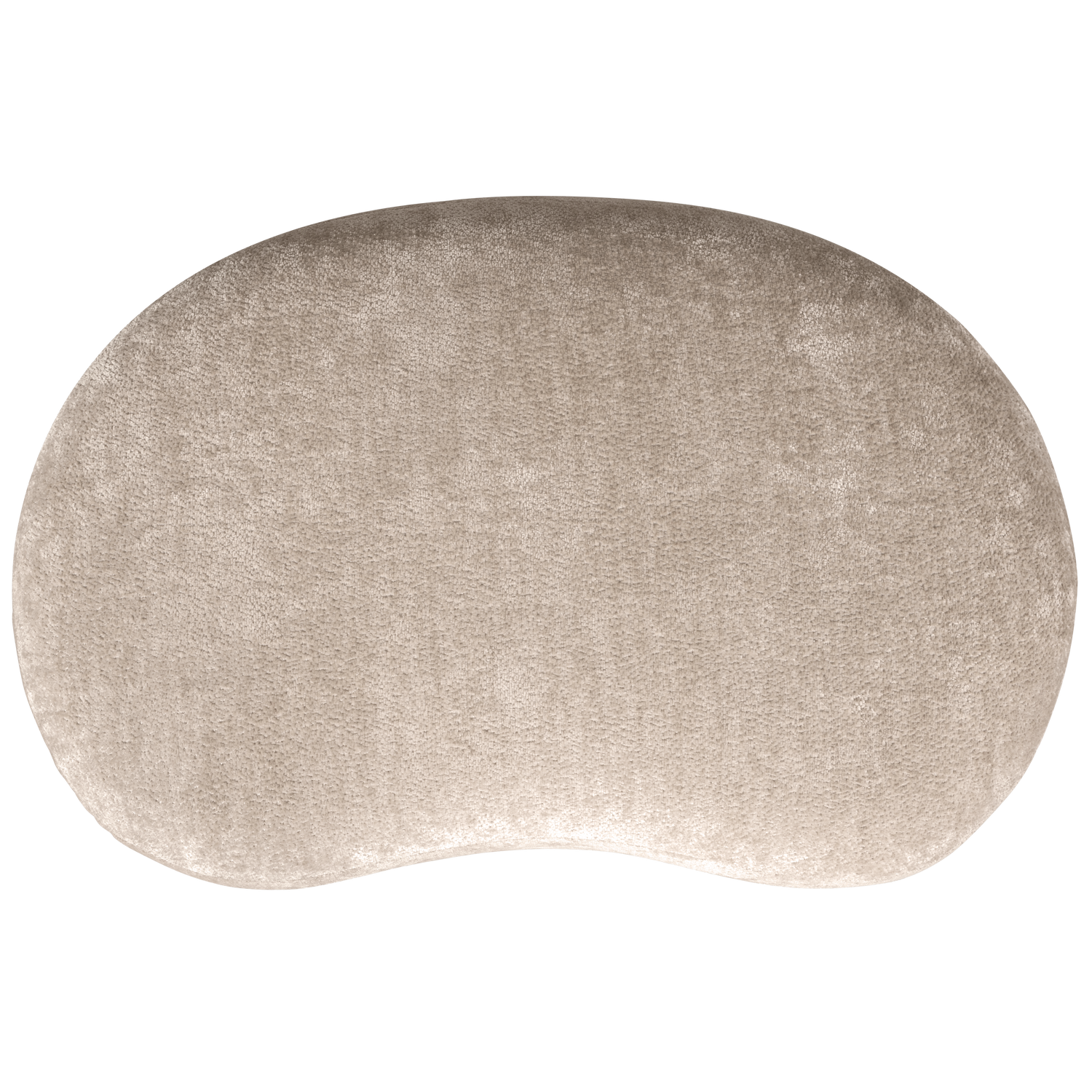 Popular organische poef taupe