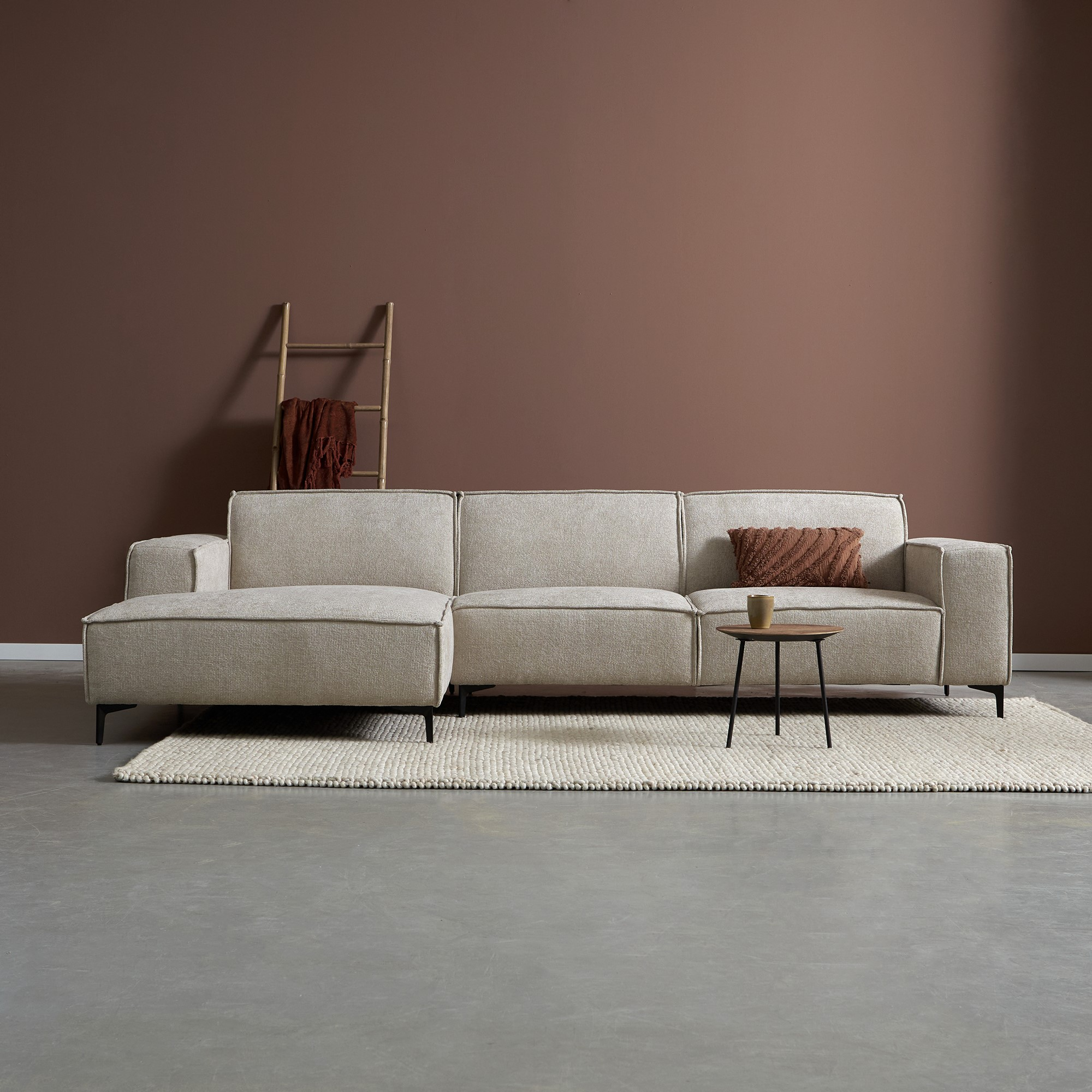 Hoekbank Valora Beige Chaise