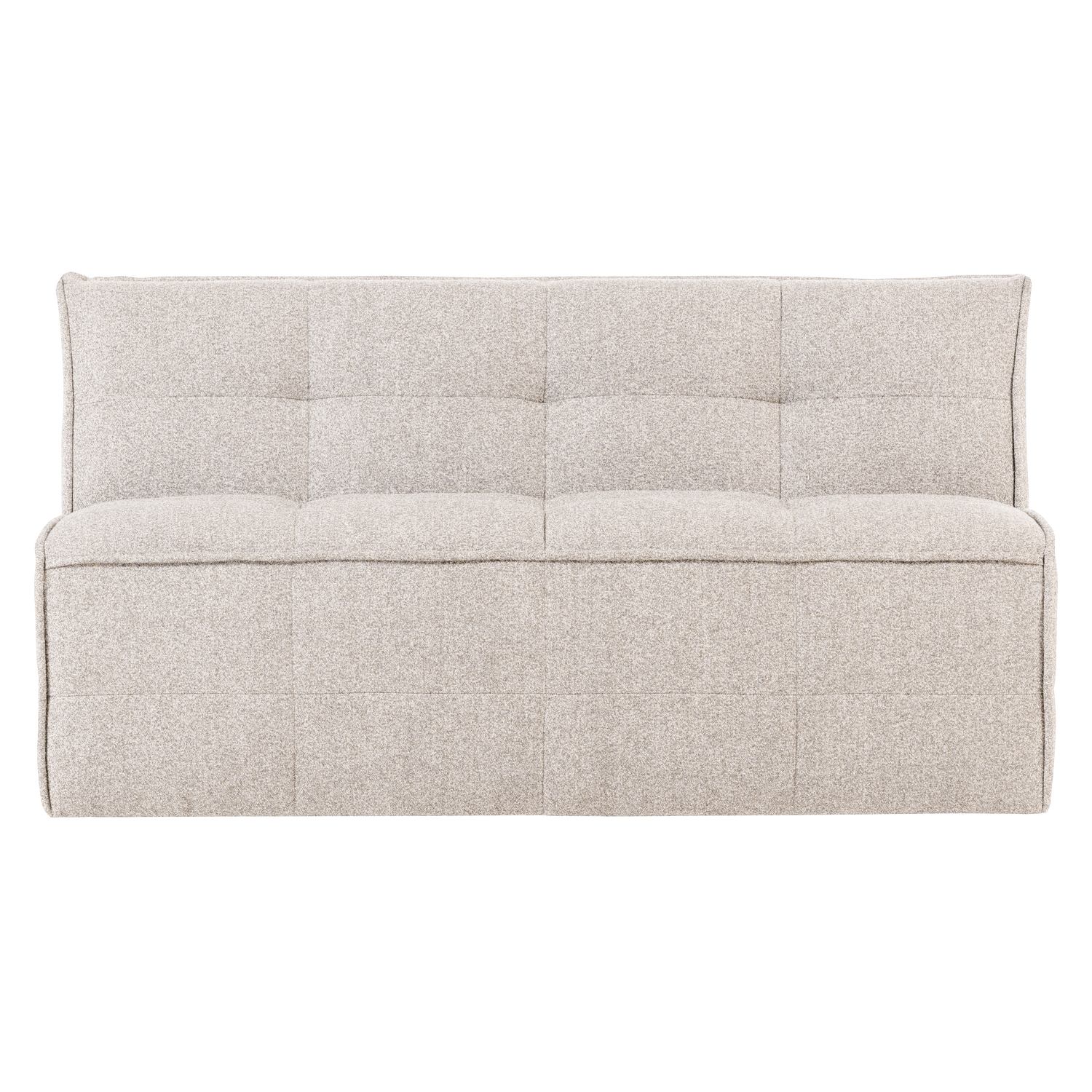 Cluster eetbankje met rugleuning boucle khaki bruin
