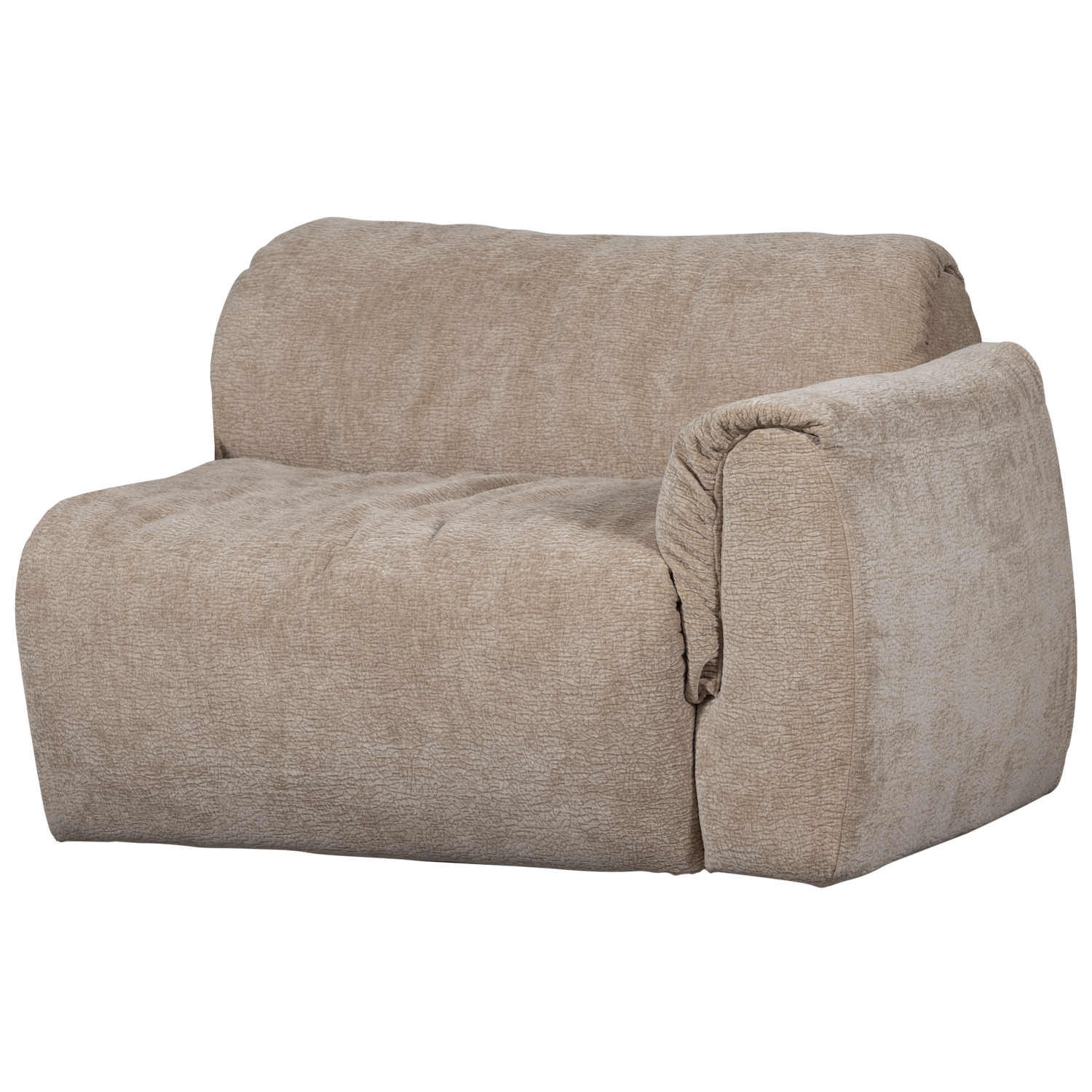 Baggy 1-zits element met arm rechts geweven chenille bruin