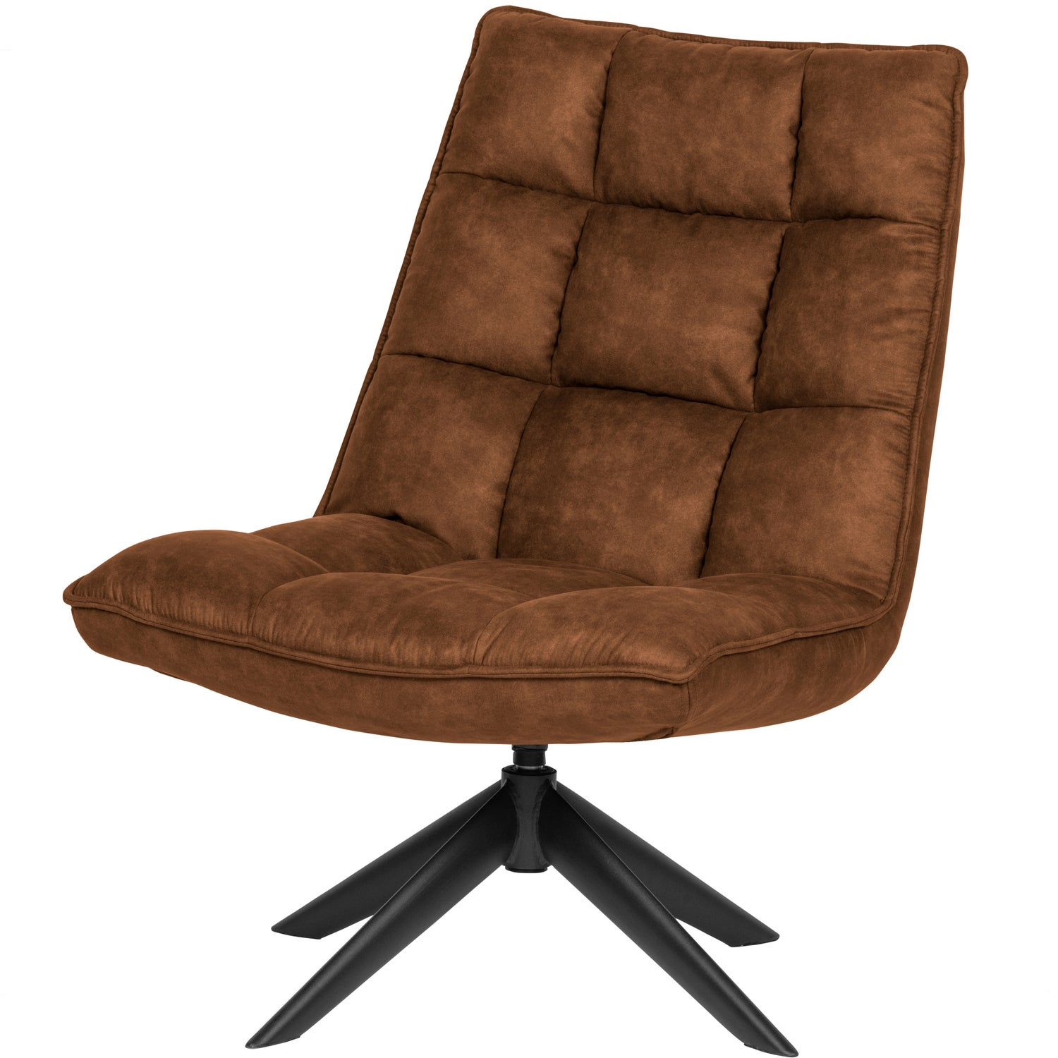 Jouke draaifauteuil chenille structuur roestbruin [fsc]