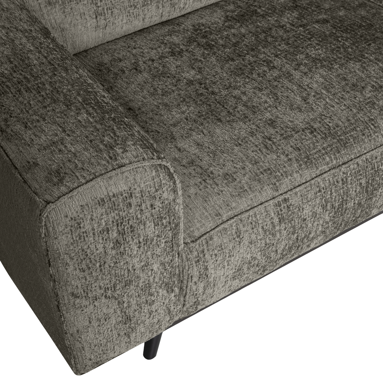 Statement hoekbank rechts chenille velvet terra