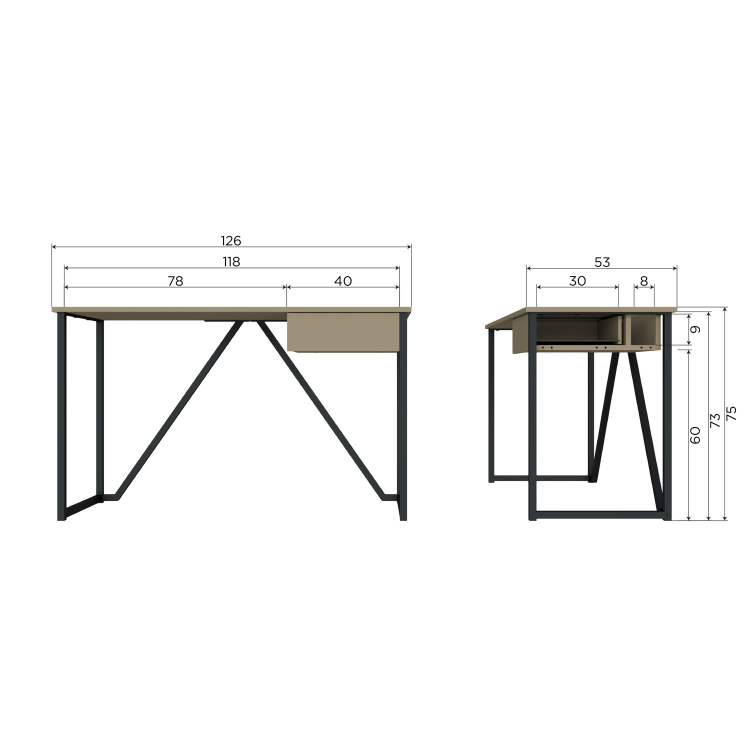 New julius bureau grenen dust [fsc]