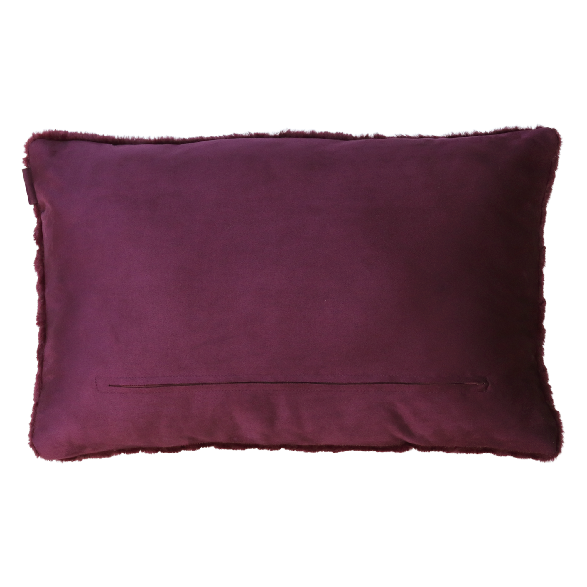 Kussen bont ruit bordeaux