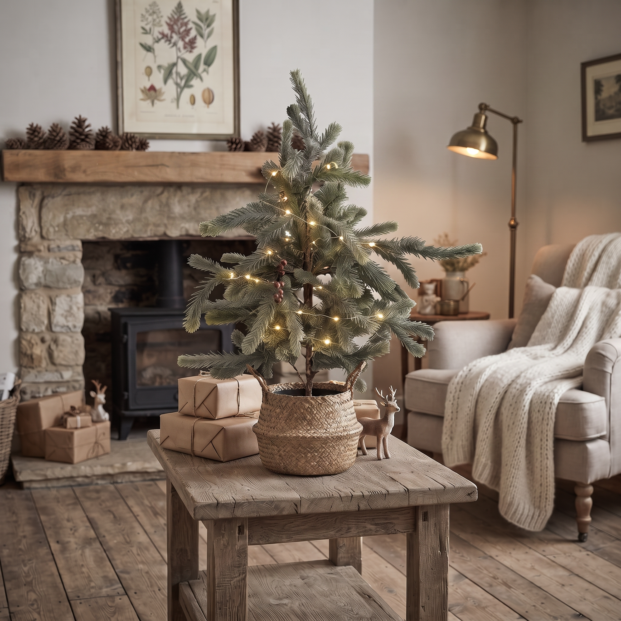Kunst Blauwspar kerstdecoratie