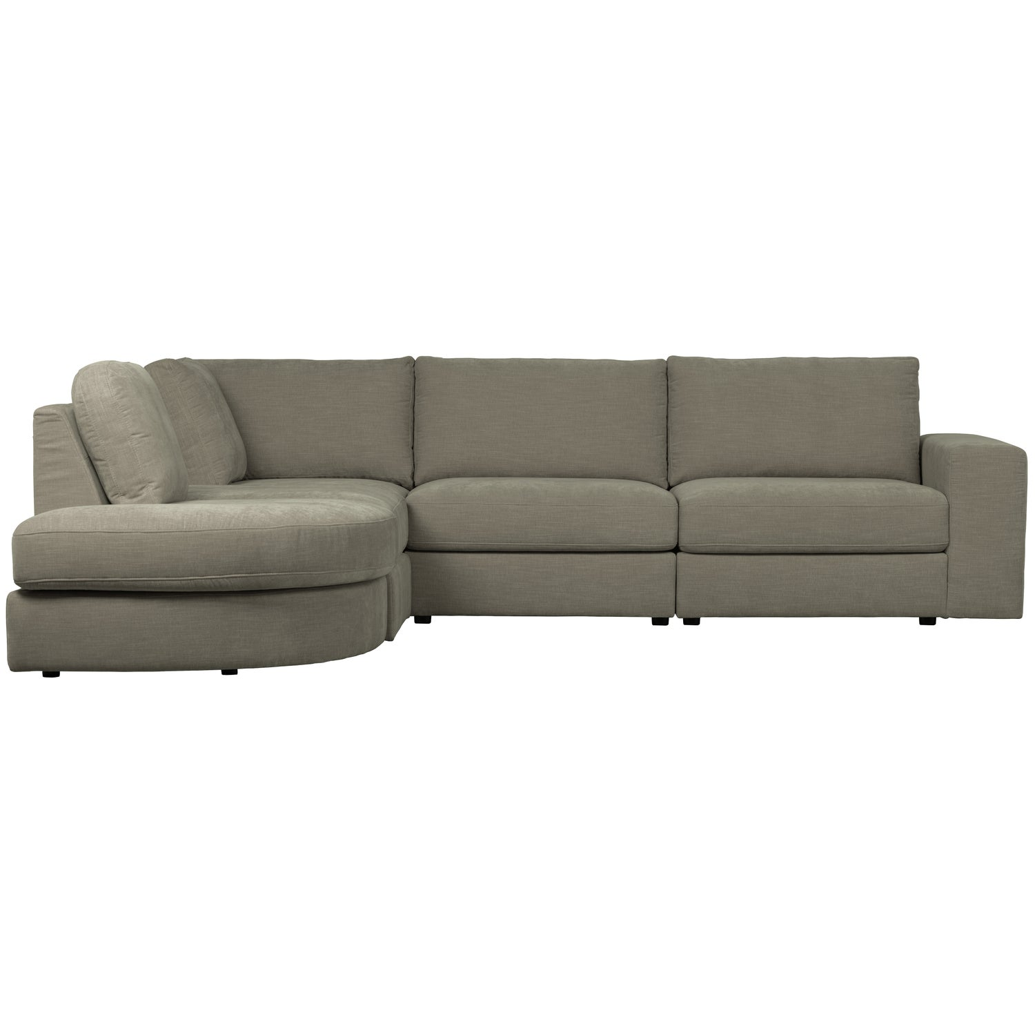 vtwonen 1-zits element Family ronde hoek links - warm grijs