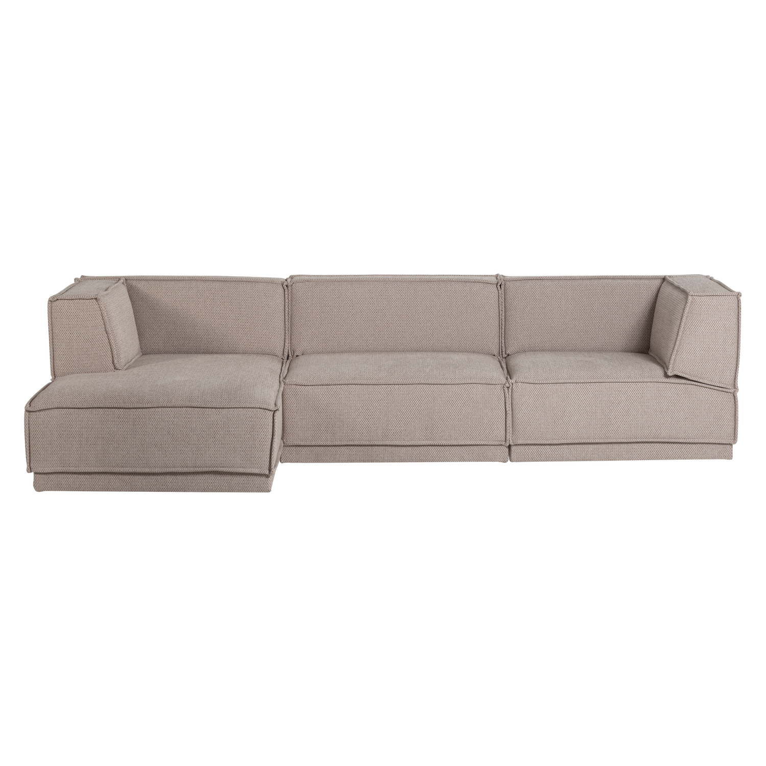 Manu chaise longue bank links velvet bruin [fsc]